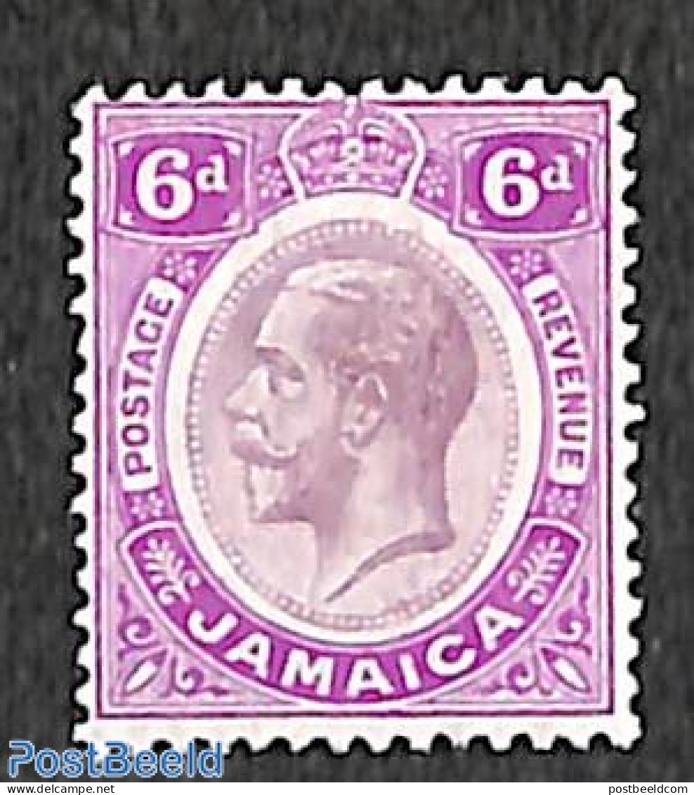 Jamaica 1912 6p Purple Lilac, Stamp Out Of Set, Unused (hinged) - Jamaica (1962-...)