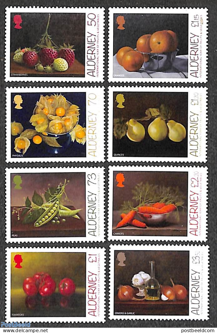 Alderney 2021 Fruits And Vegetables 8v, Mint NH, Health - Nature - Food & Drink - Fruit - Food