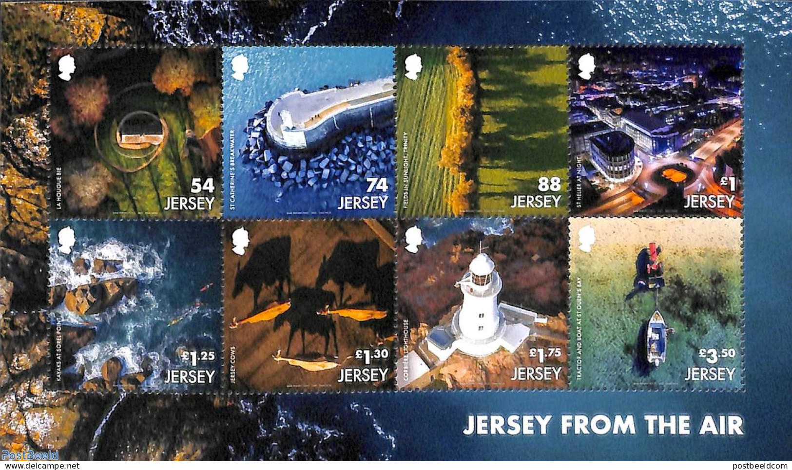 Jersey 2021 Jersey From The Air 8v M/s, Mint NH, Transport - Various - Ships And Boats - Lighthouses & Safety At Sea - Bateaux