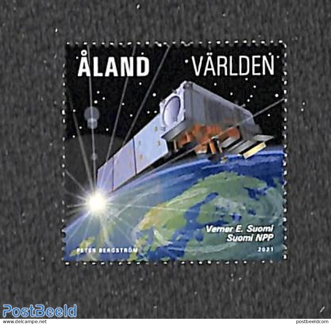 Aland 2021 Meteoroly Satelite 1v, Mint NH, Science - Transport - Various - Meteorology - Space Exploration - Maps - Klimaat & Meteorologie