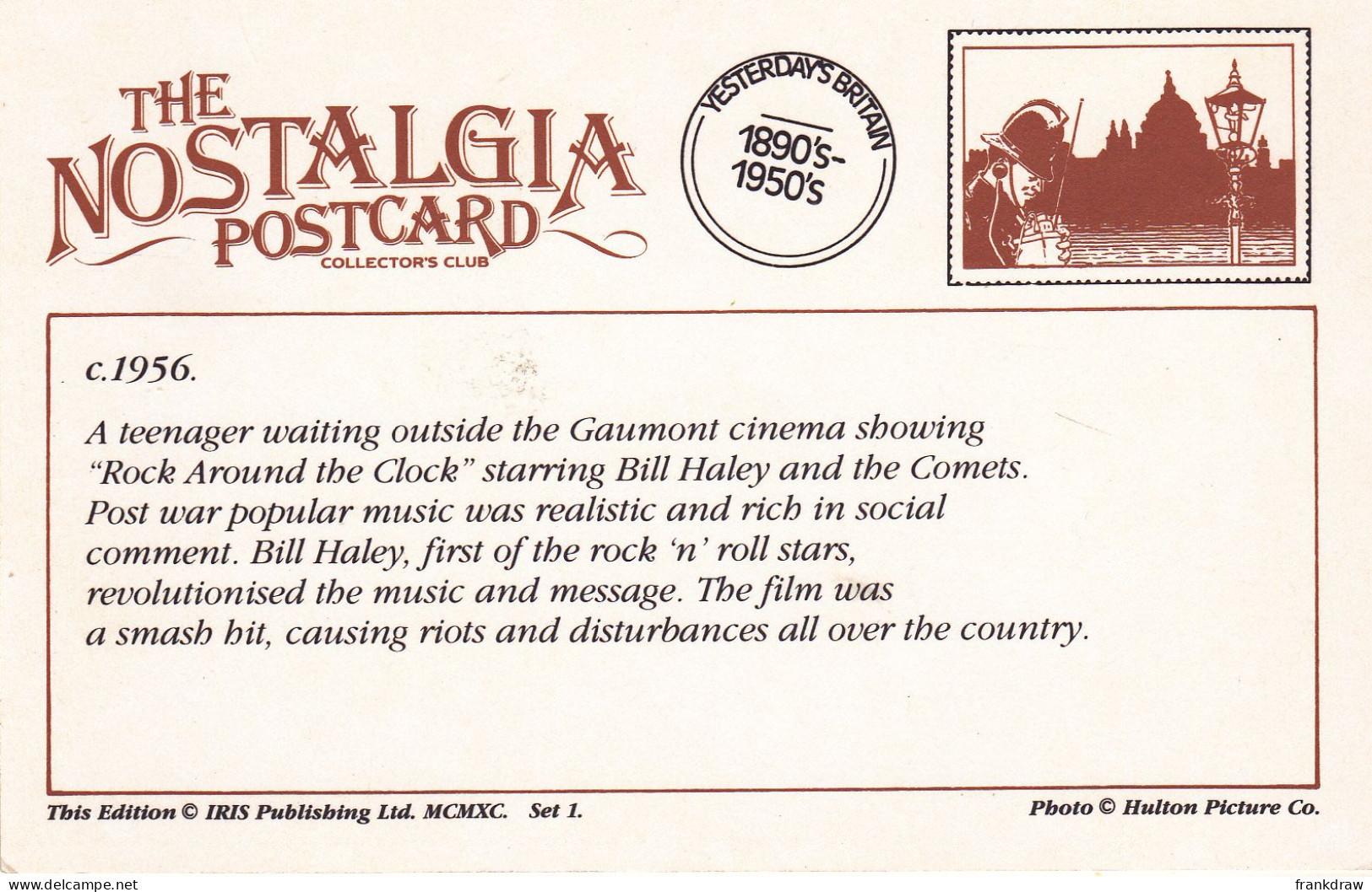 Nostalgia Postcard - A Teenager Waiting Outside The Gaurmont Cinema C1956 - VG - Non Classés