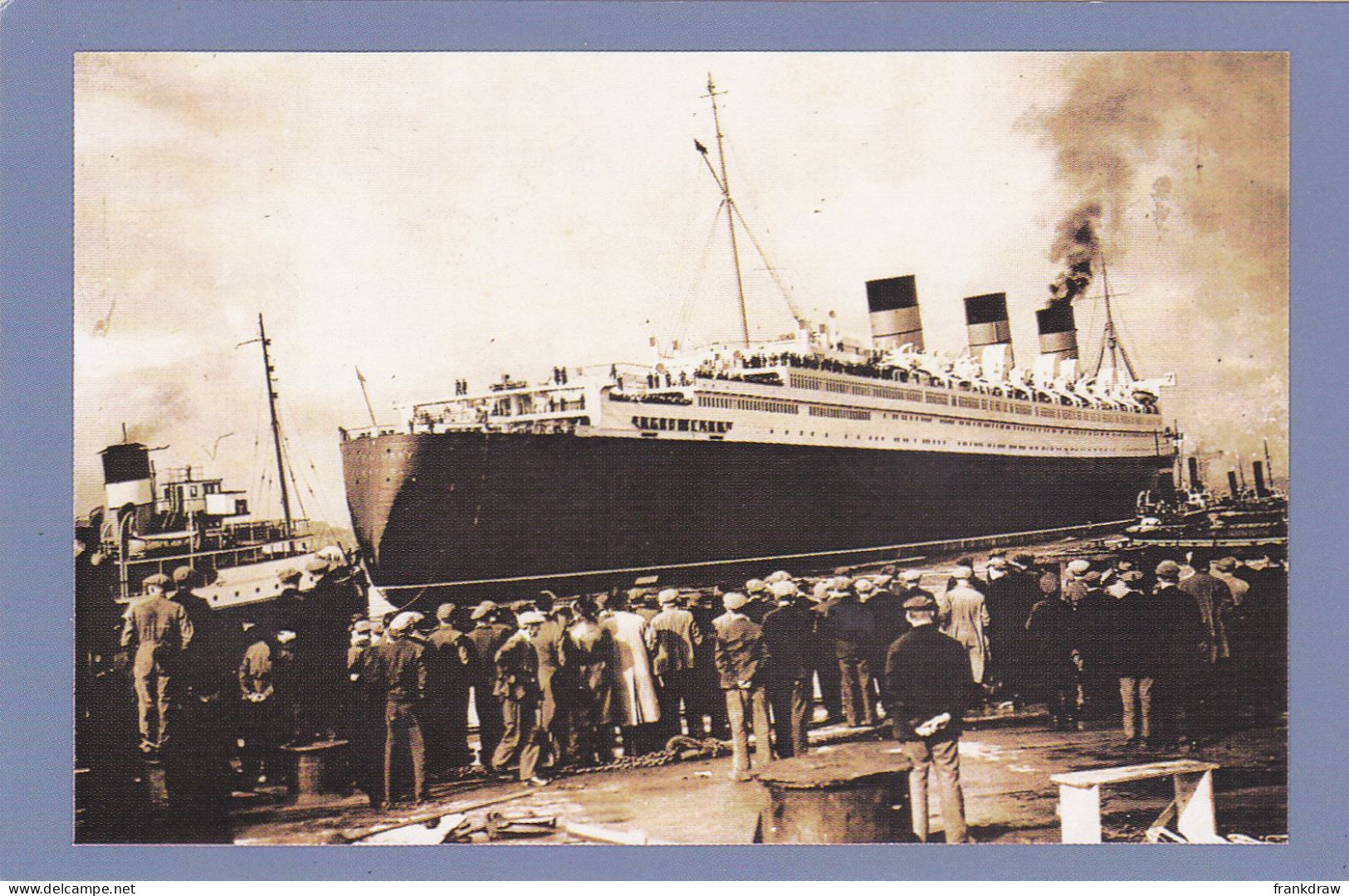 Nostalgia Postcard - The Queen Mary Sails, 24th March 1936  - VG - Unclassified