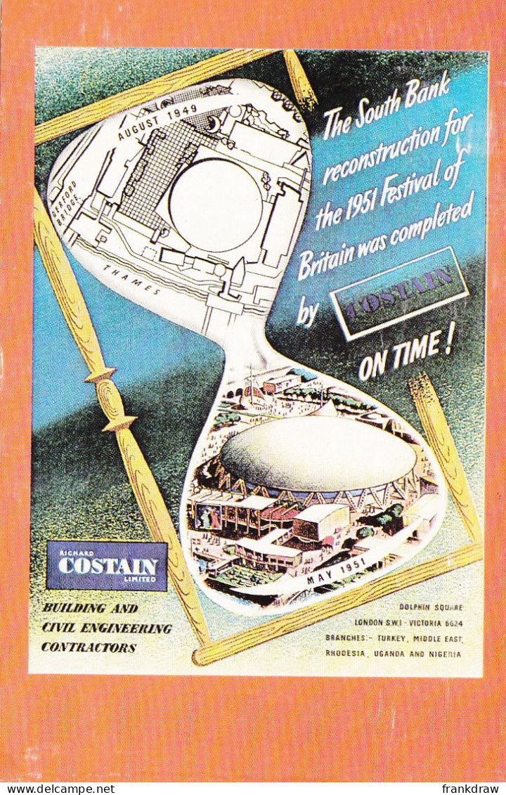 Nostalgia Postcard - Advert - Costain Construction Company , London 1951 - VG - Unclassified