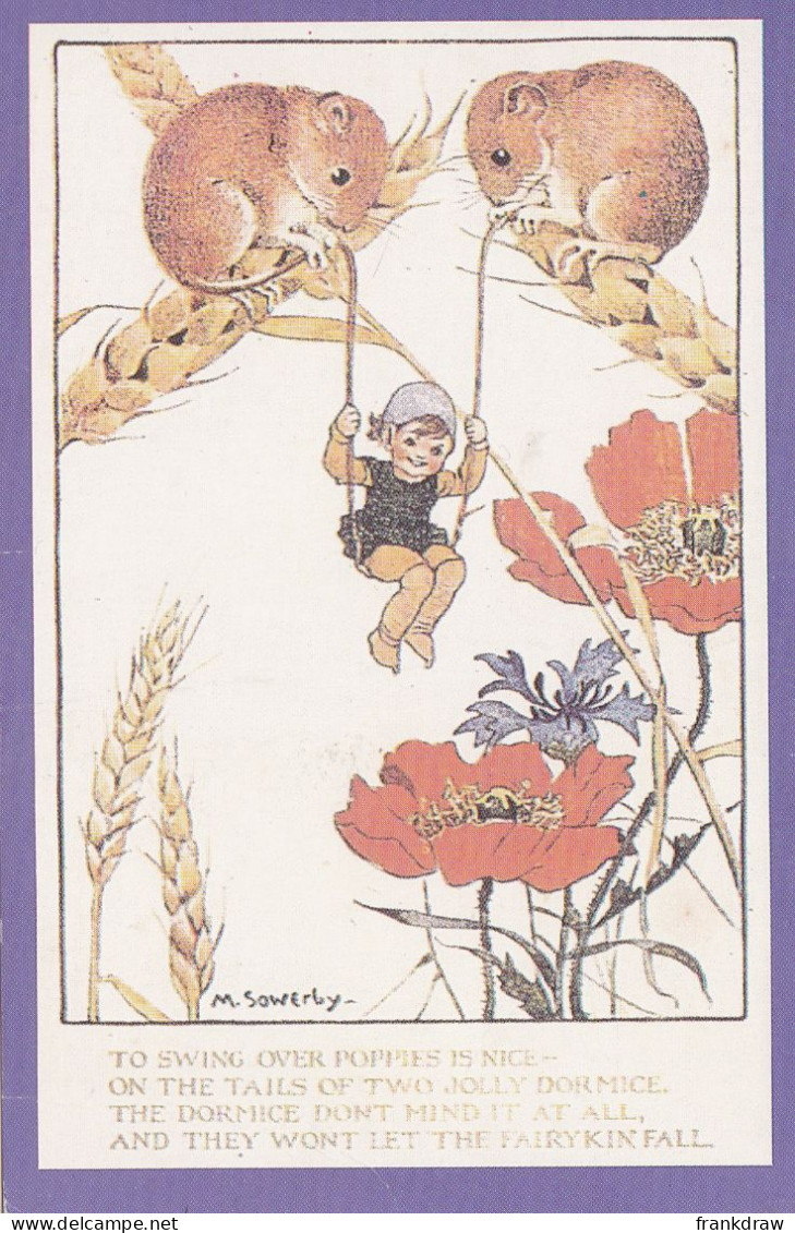 Nostalgia Postcard - 'To Swing Over Poppies' By Millicent Sowerby, C1920  - VG - Unclassified