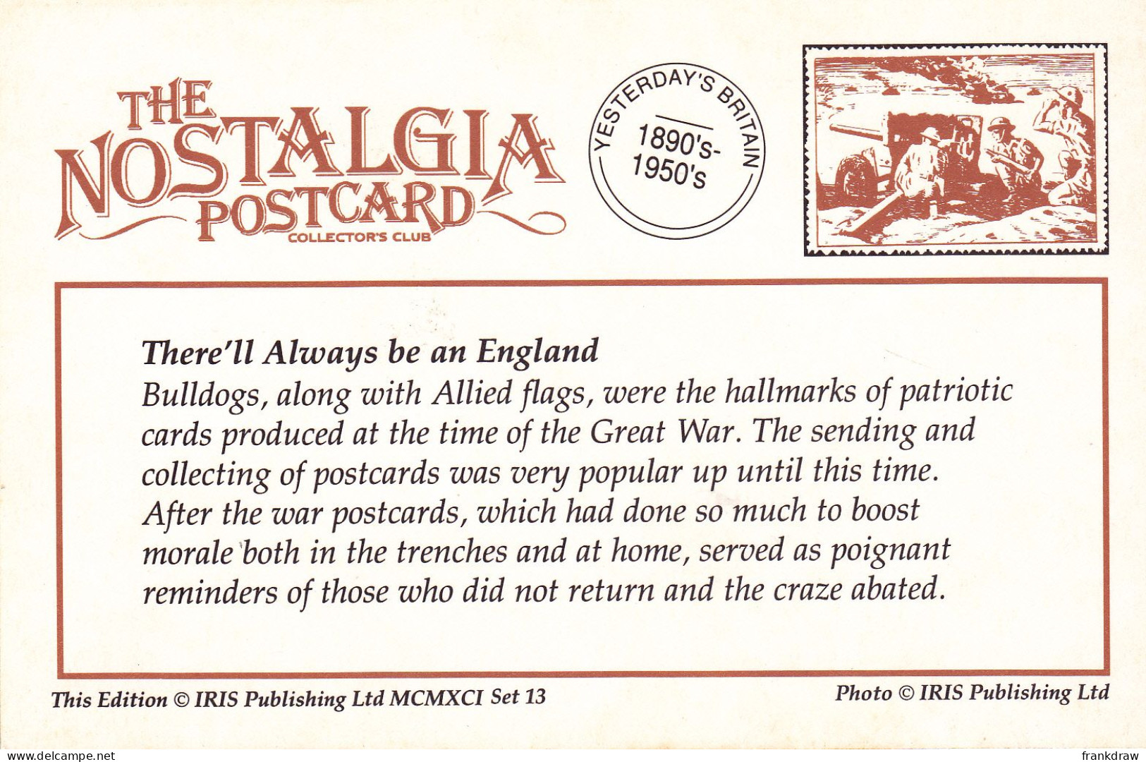Nostalgia Postcard - There'll Always Be An England  - VG - Non Classés