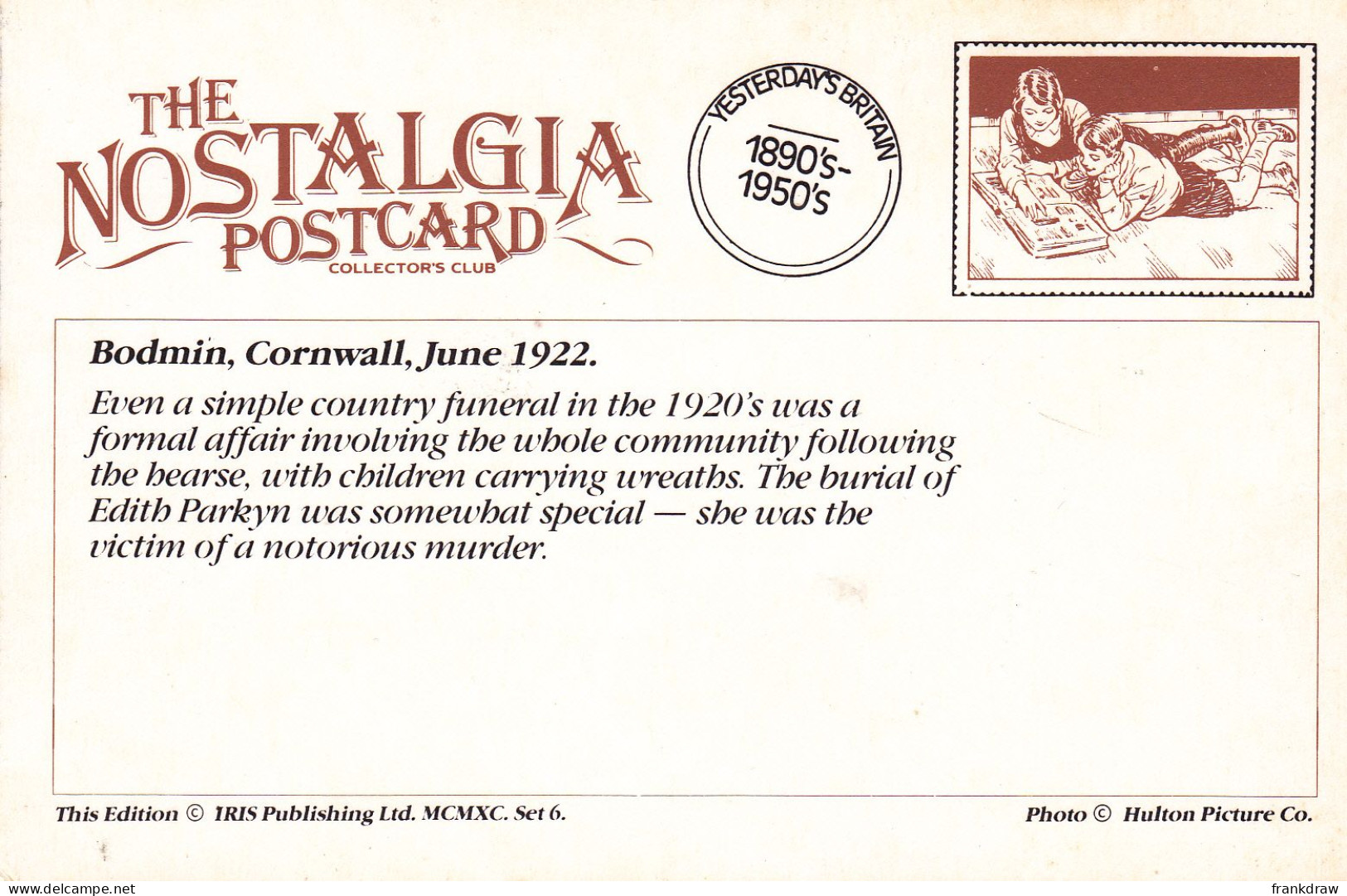 Nostalgia Postcard - Bodmin, Cornwall, June 1922  - VG - Unclassified