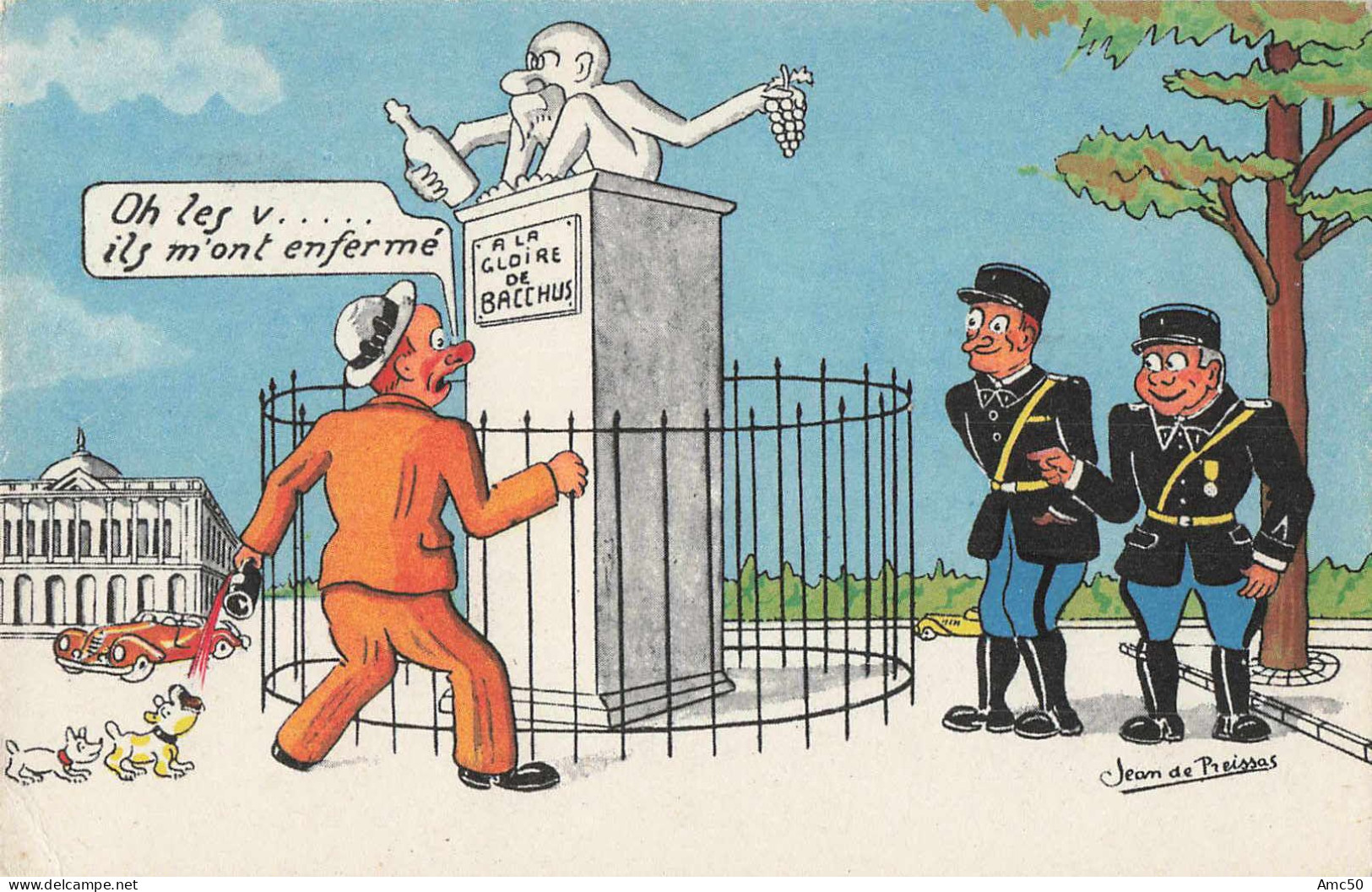 cpsm Lot de 14 Cartes Jean de Preissac Illustrateur Humour 1945 et après