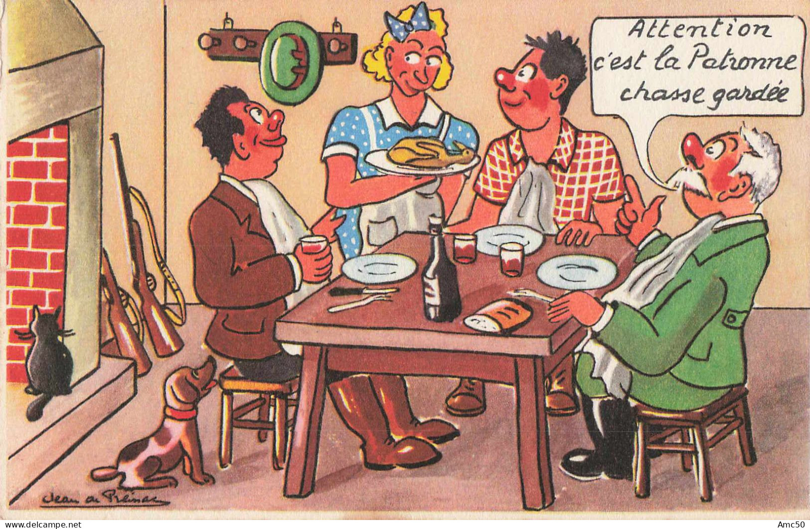 cpsm Lot de 14 Cartes Jean de Preissac Illustrateur Humour 1945 et après