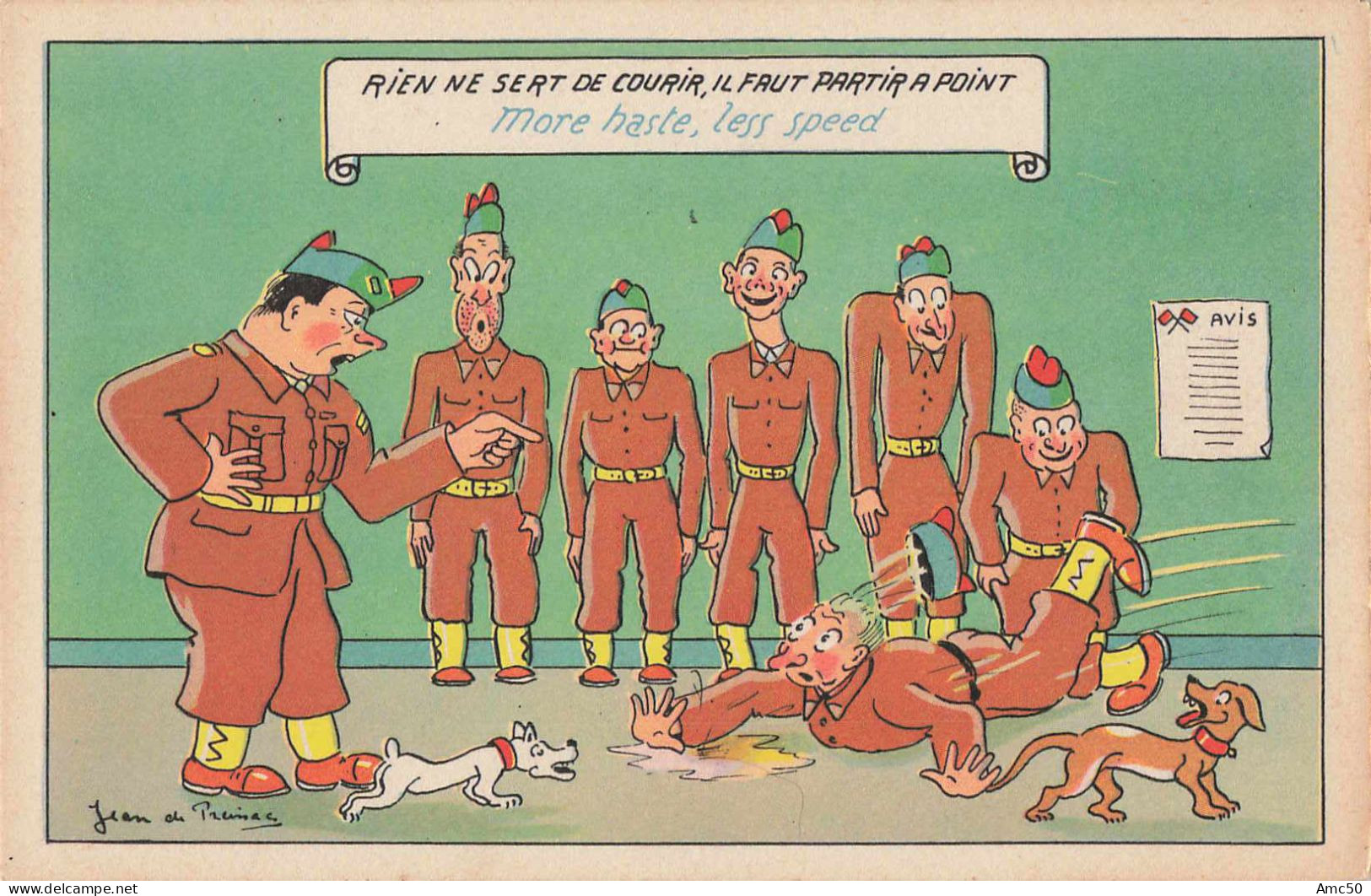 cpsm Lot de 14 Cartes Jean de Preissac Illustrateur Humour 1945 et après