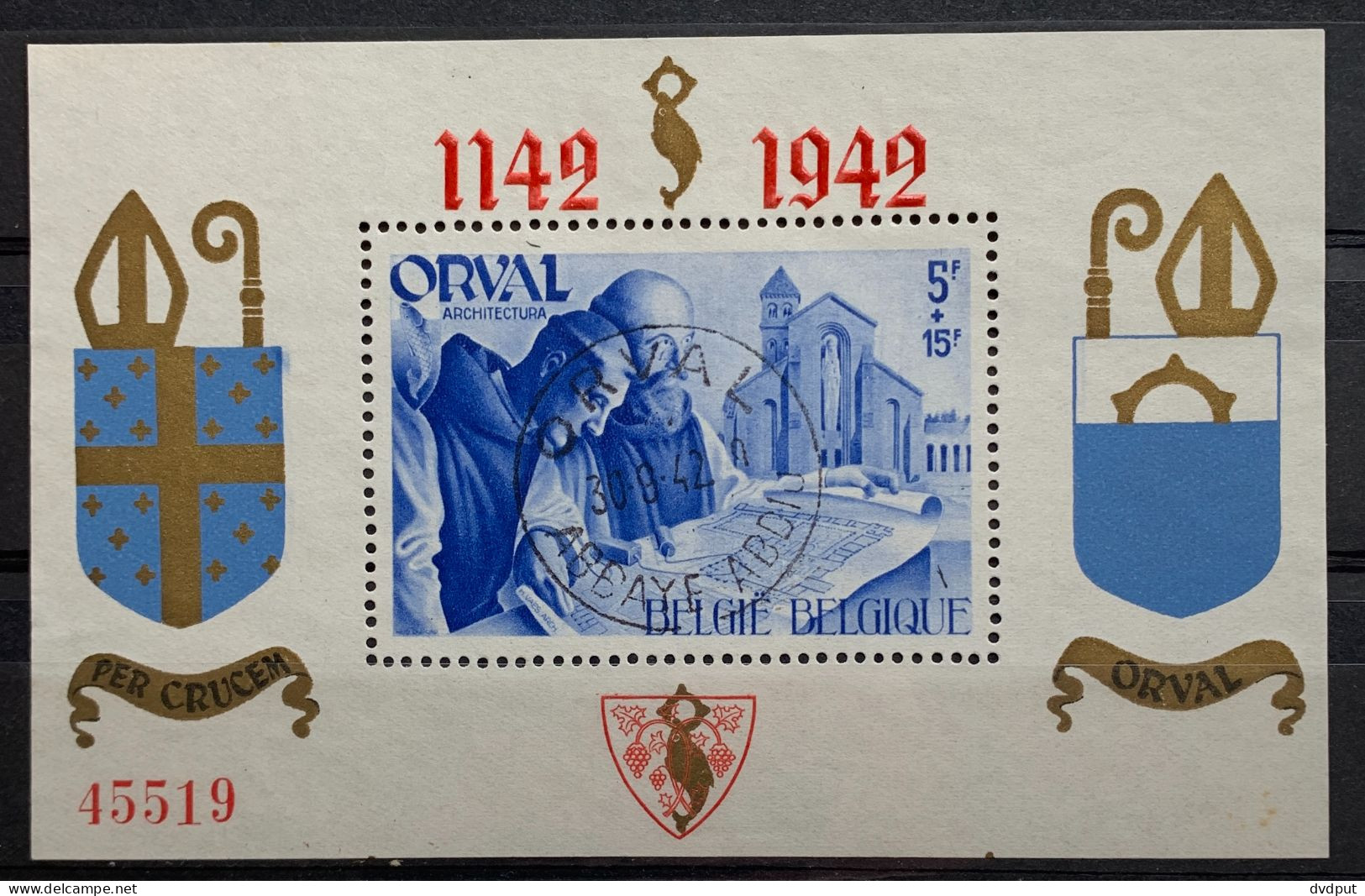 België, 1942, BL18, Gestempeld ORVAL - 1924-1960