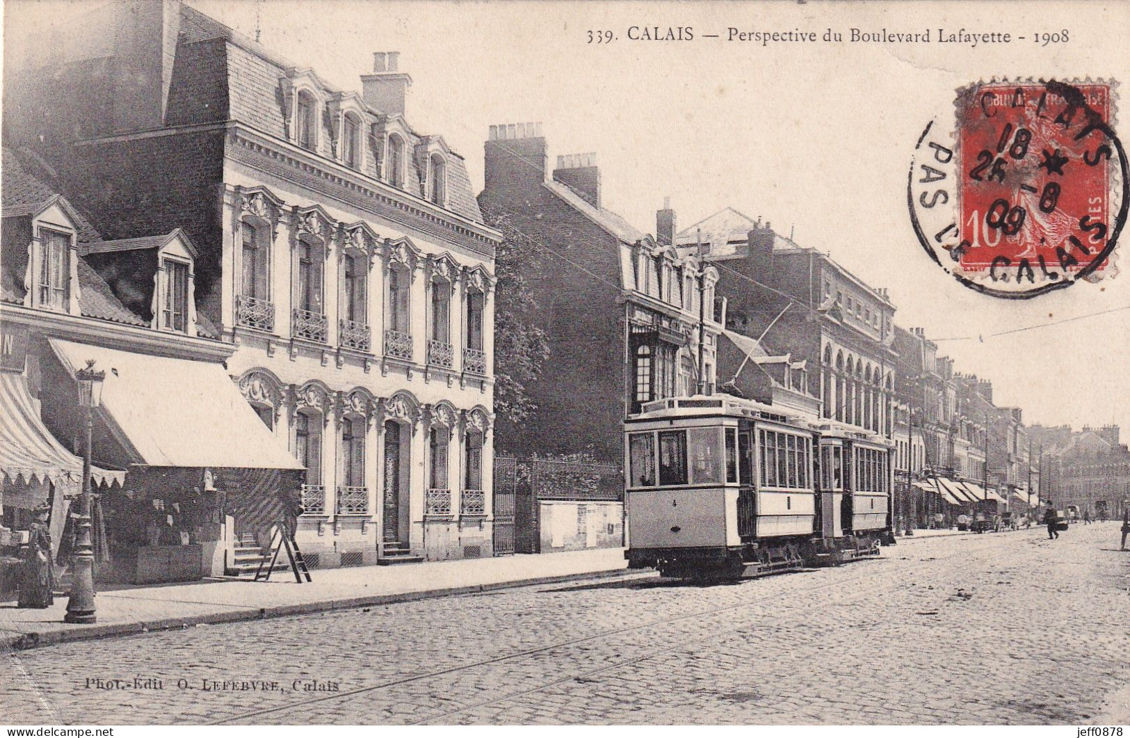 62 - PAS DE CALAIS - CALAIS - Perspective Boulevard Lafayette - 1909 - Tès Bon état - Calais