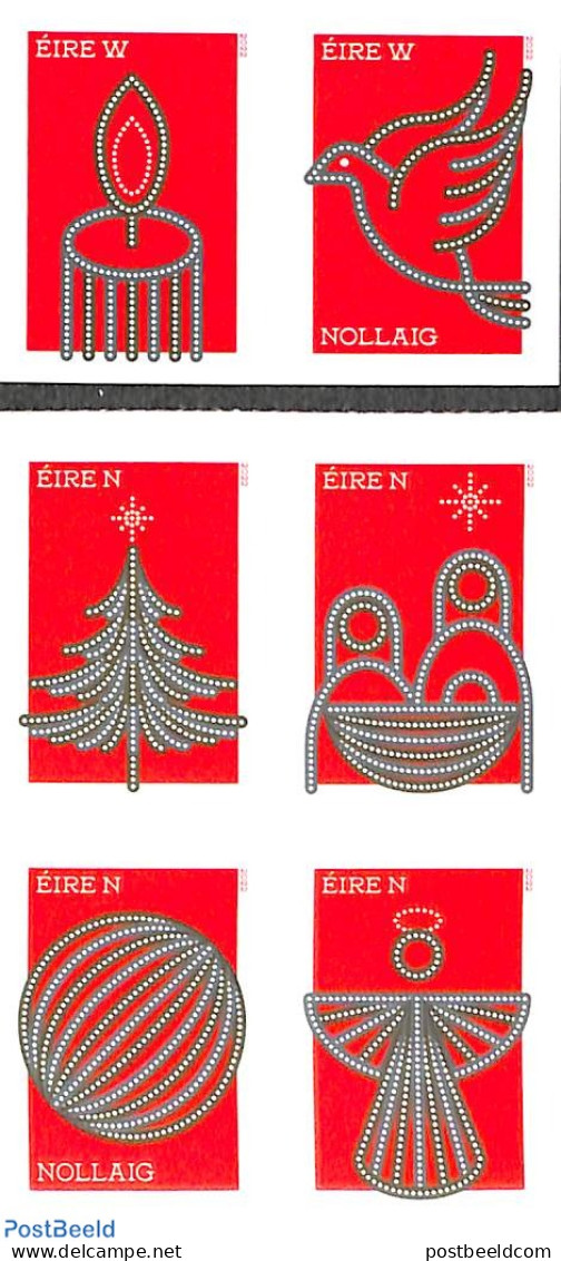 Ireland 2022 Christmas 6v S-a, Mint NH, Nature - Religion - Birds - Christmas - Unused Stamps