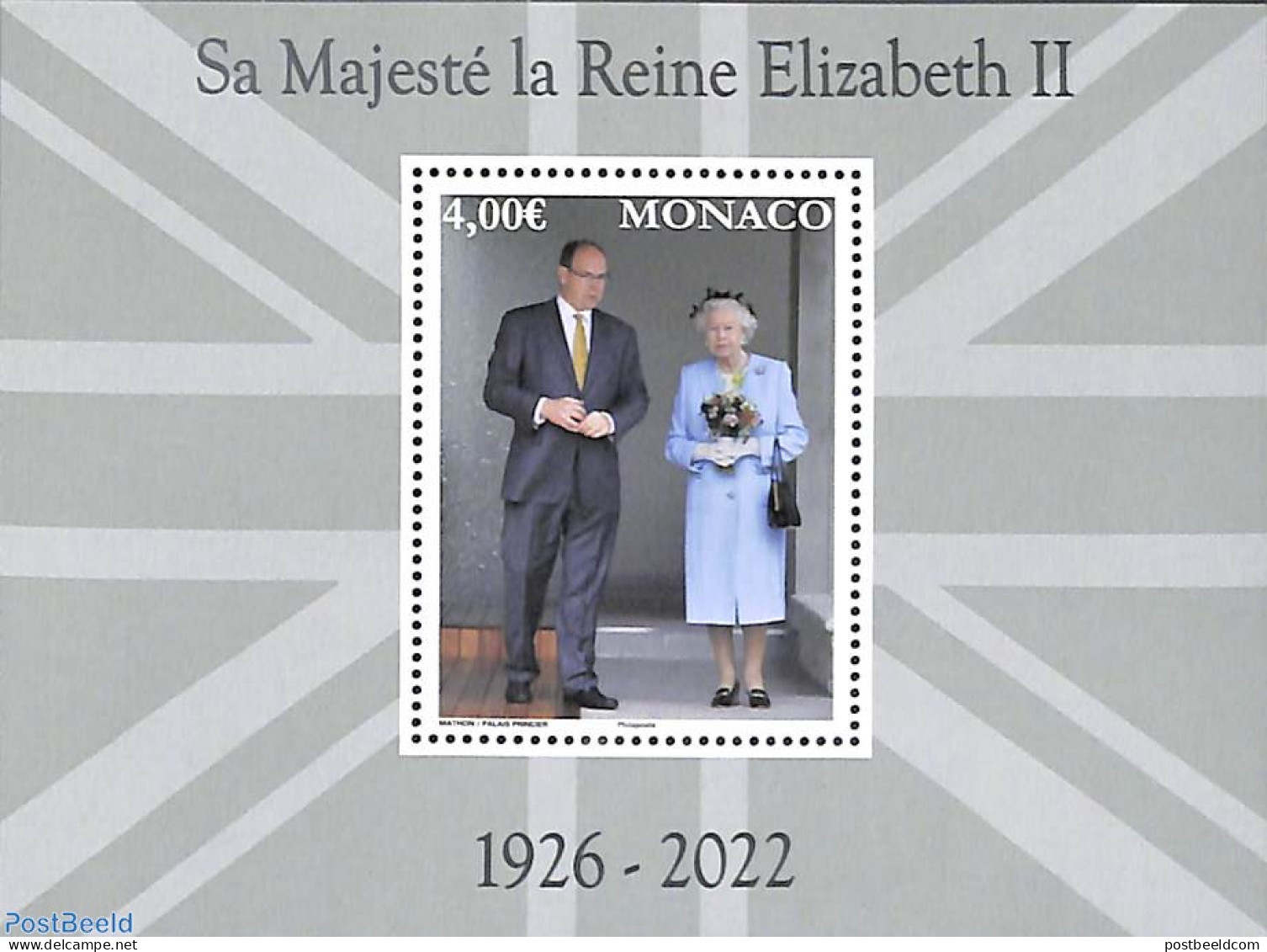Monaco 2022 In Memory Of Queen Elizabeth II S/s, Mint NH, History - Kings & Queens (Royalty) - Ongebruikt