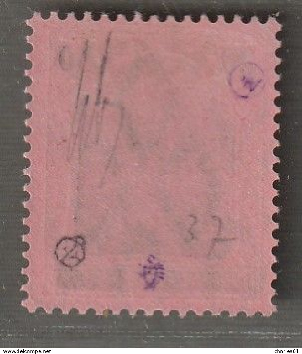 SARRE - N°16 * (1920) 80p Rouge Et Noir S/rose - - Unused Stamps