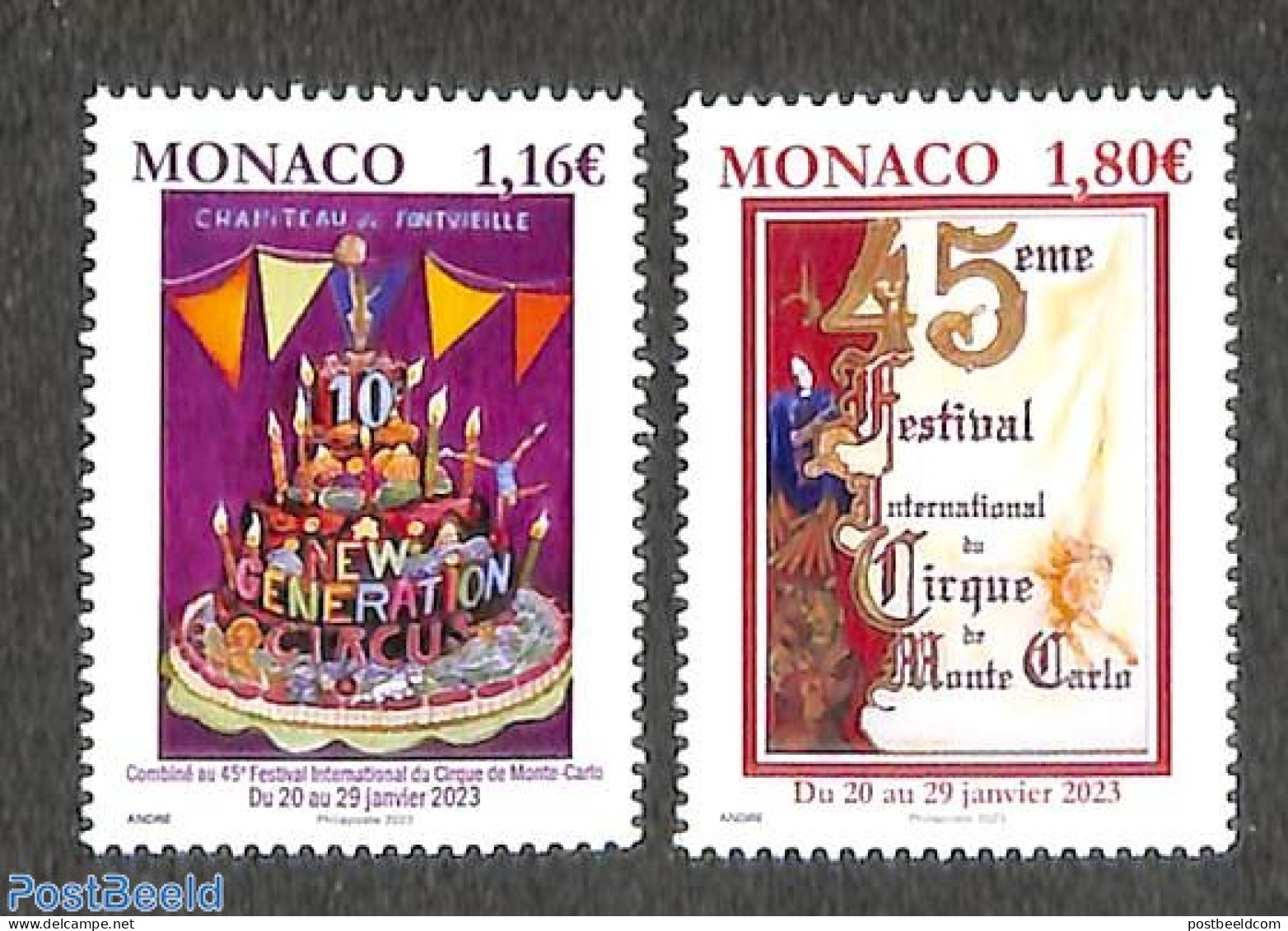 Monaco 2023 Circus 2v, Mint NH, Performance Art - Circus - Ungebraucht