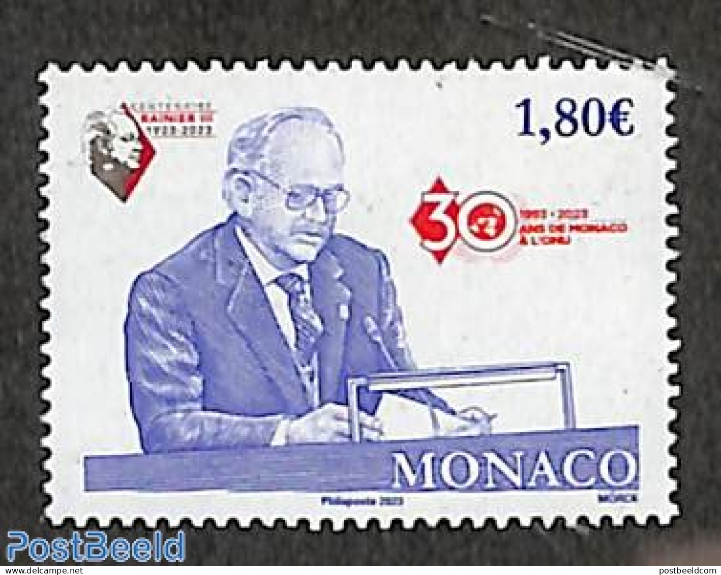 Monaco 2023 30 Years UNO Membership 1v, Mint NH, History - United Nations - Unused Stamps