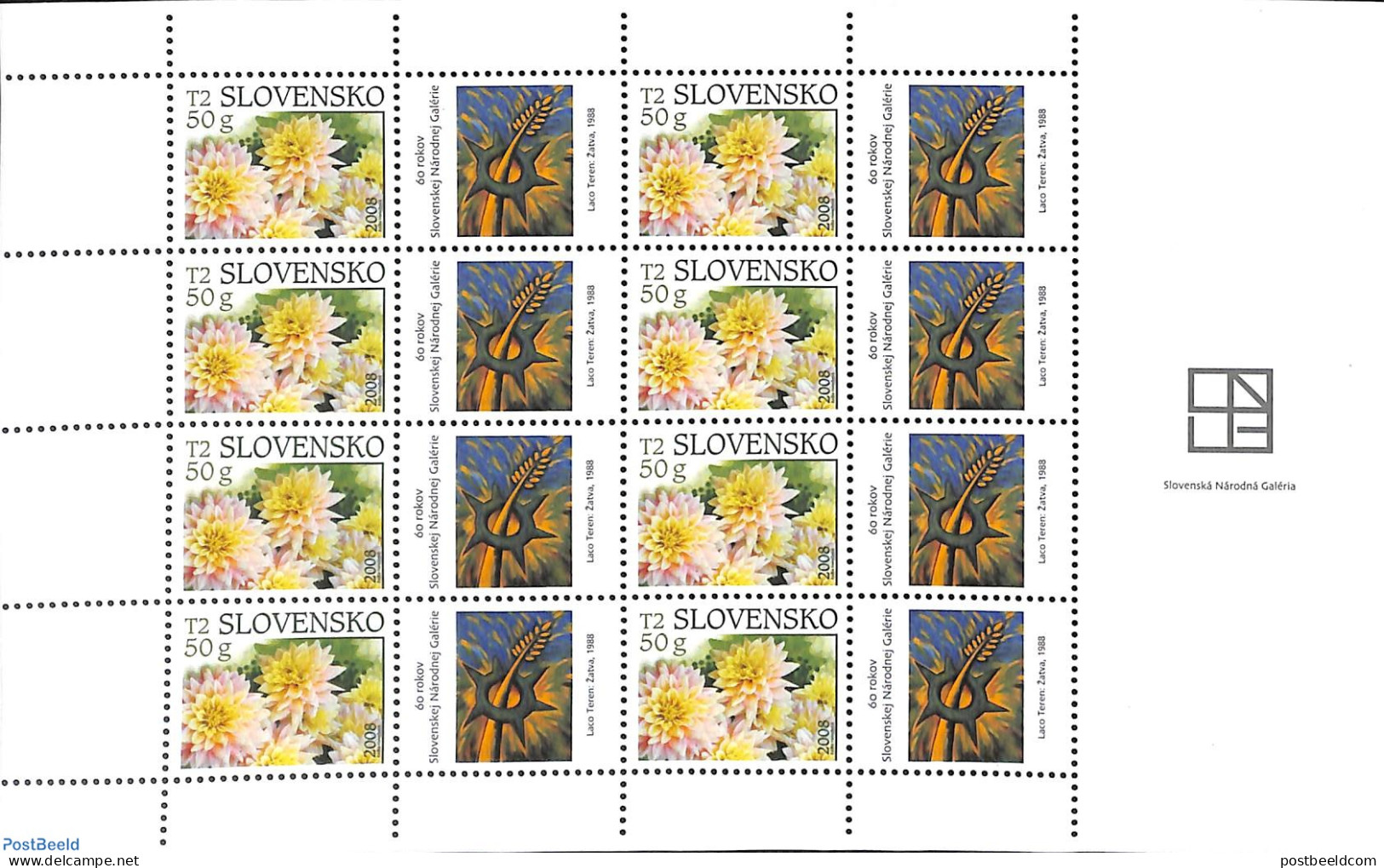 Slovakia 2008 Flowers M/s, Mint NH, Nature - Flowers & Plants - Nuovi