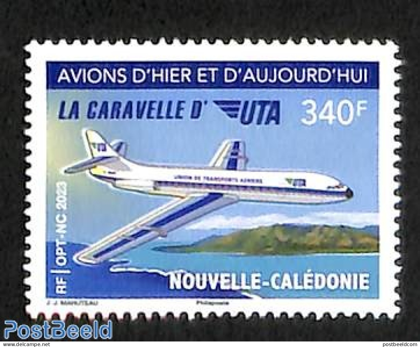 New Caledonia 2023 Caravelle 1v, Mint NH, Transport - Aircraft & Aviation - Nuovi