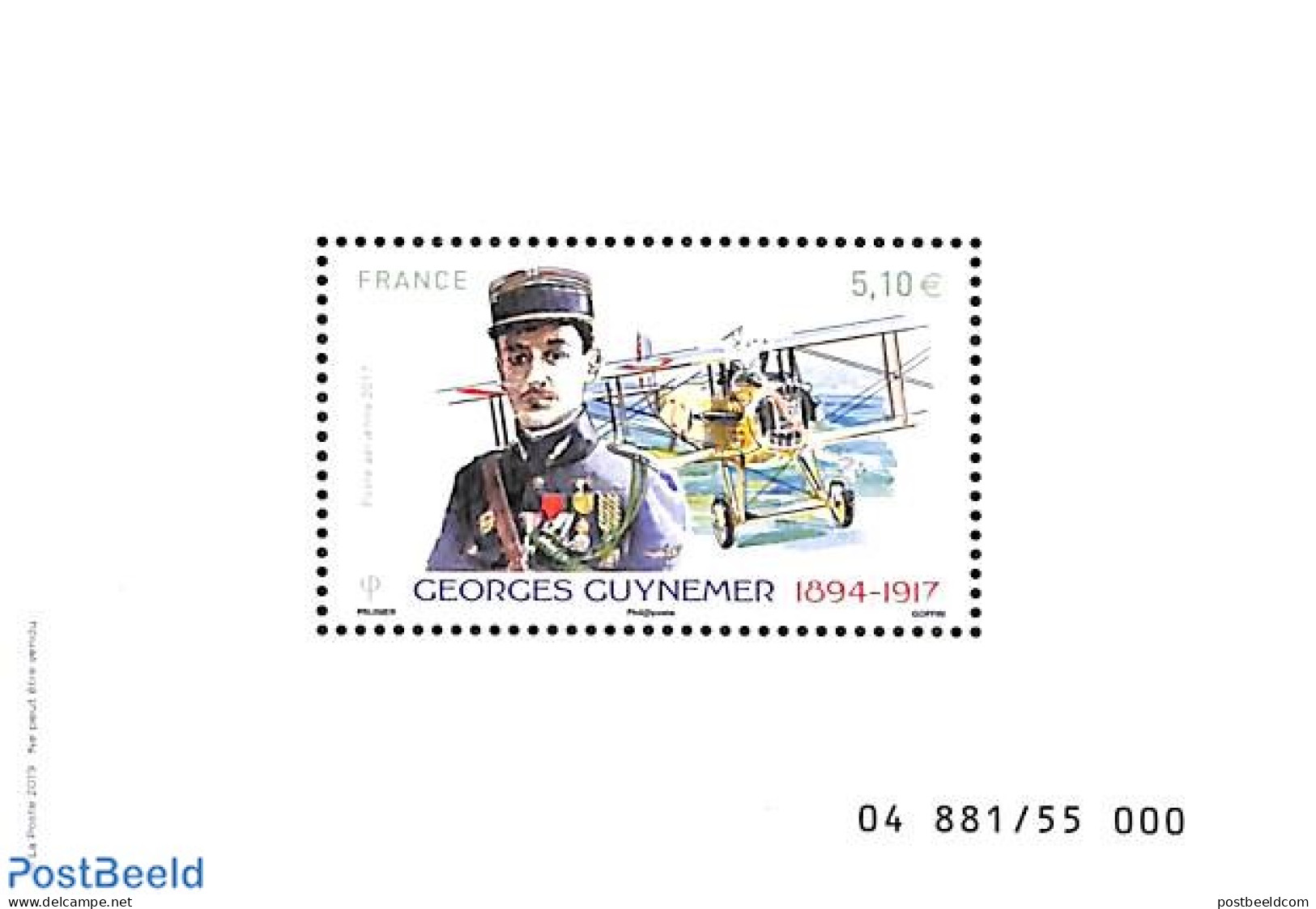 France 2017 Georges Guynemer S/s, Limited Edition, Mint NH, Transport - Aircraft & Aviation - Unused Stamps
