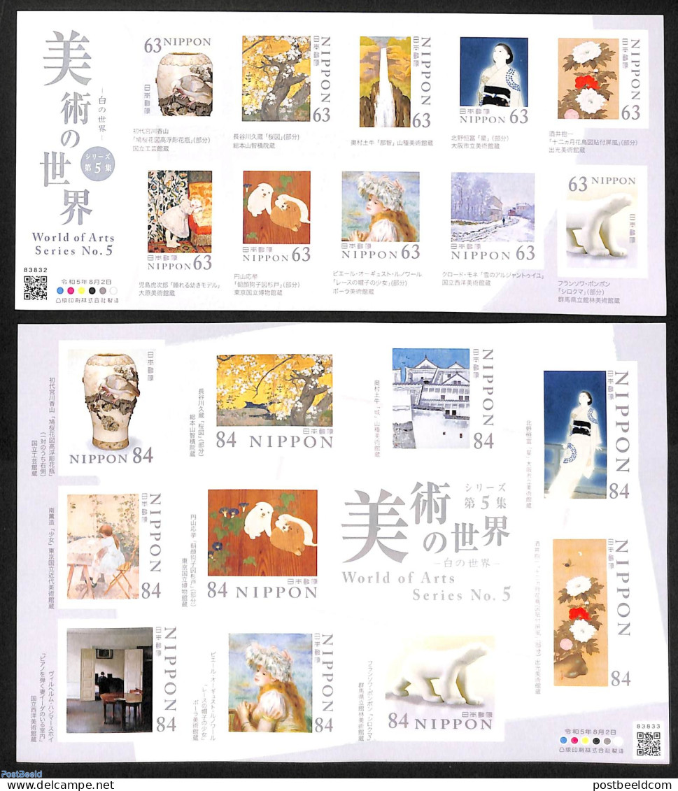 Japan 2023 World Art Series 2 S/s, Mint NH, Art - Ceramics - Paintings - Sculpture - Unused Stamps