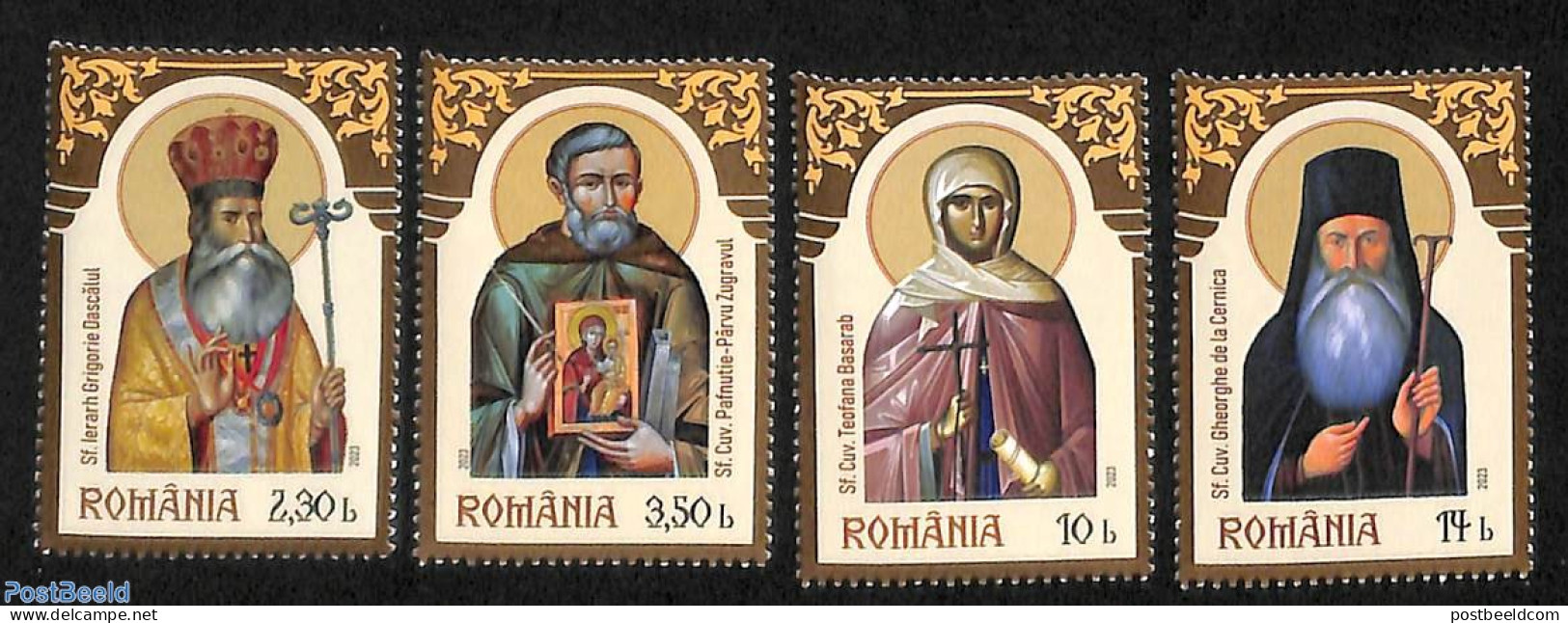 Romania 2023 Orthodox Saints 4v, Mint NH, Religion - Religion - Unused Stamps