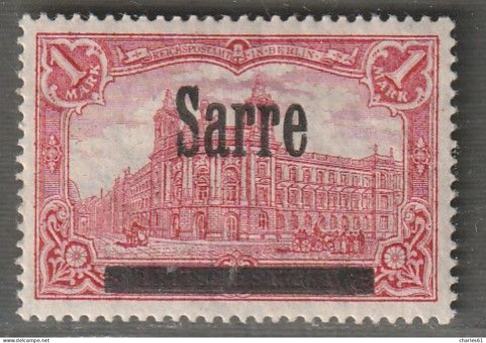 SARRE - N°17 * (1920) 1m Carmin - Signé Brun - Ungebraucht