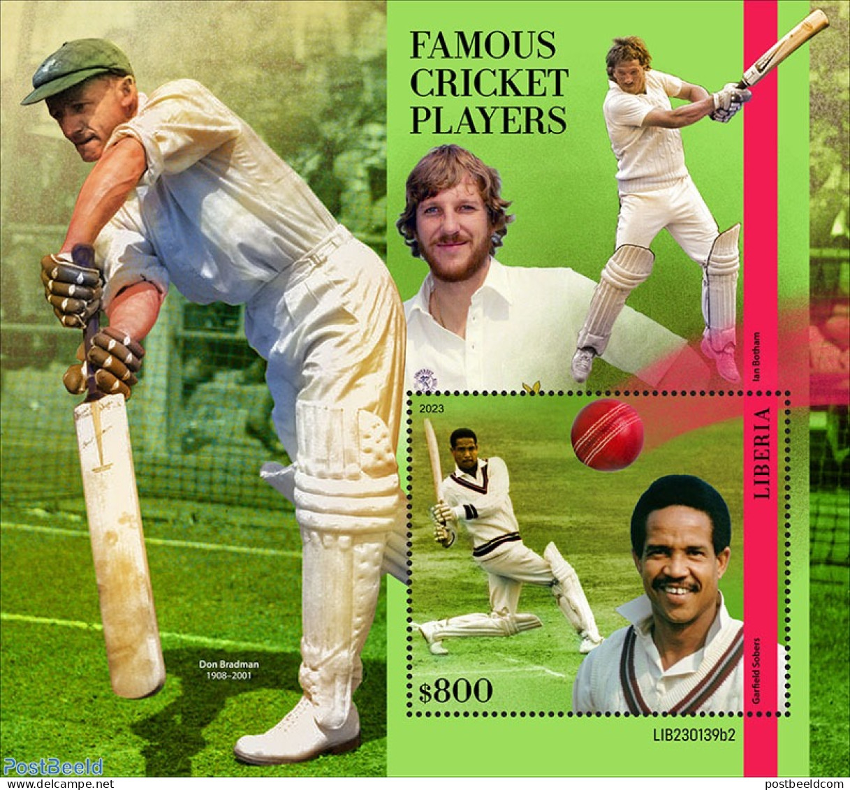 Liberia 2023 Famous Cricket Players, Mint NH, Sport - Cricket - Cricket