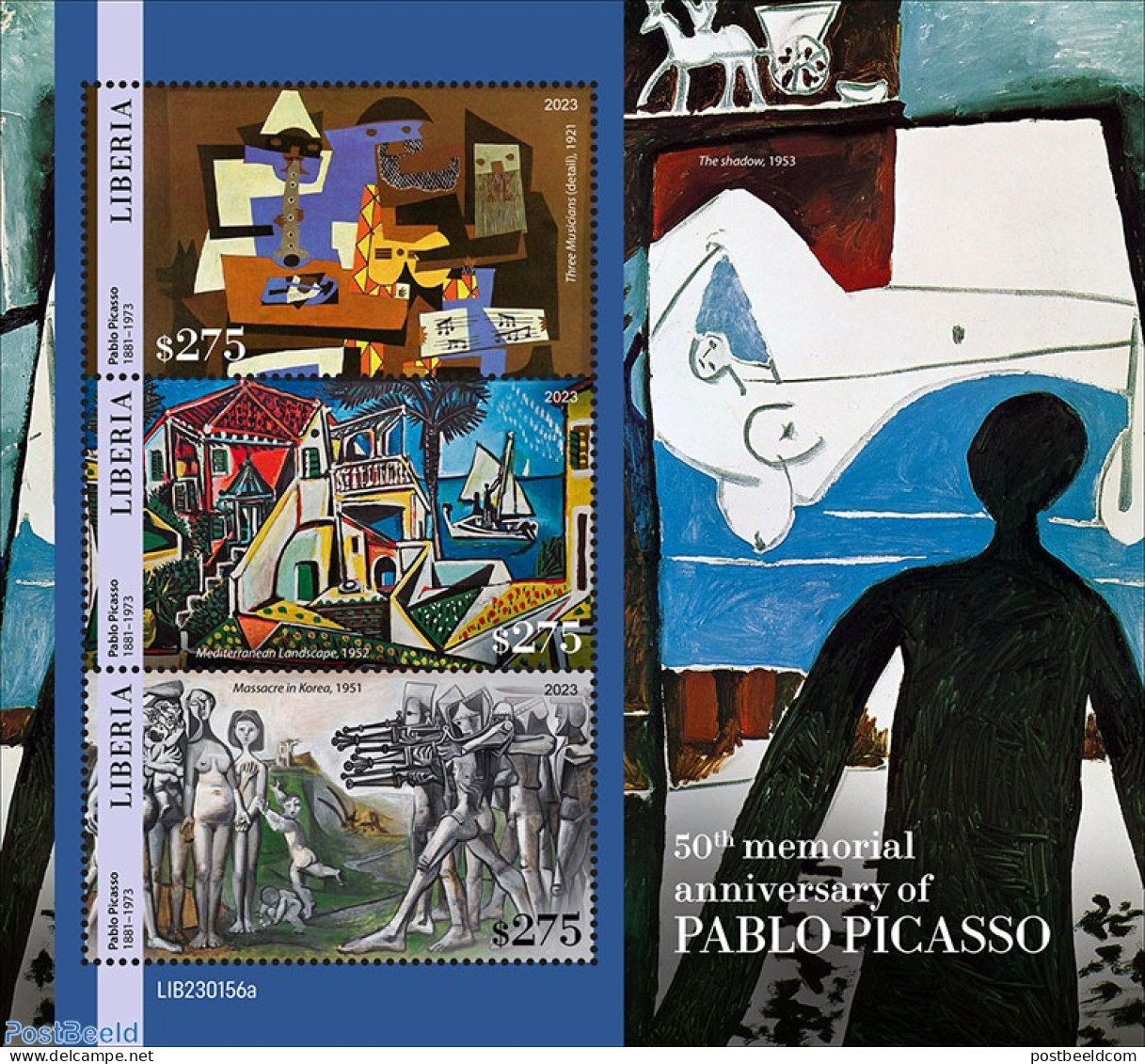 Liberia 2023 Pablo Picasso, Mint NH, Art - Pablo Picasso - Paintings - Autres & Non Classés