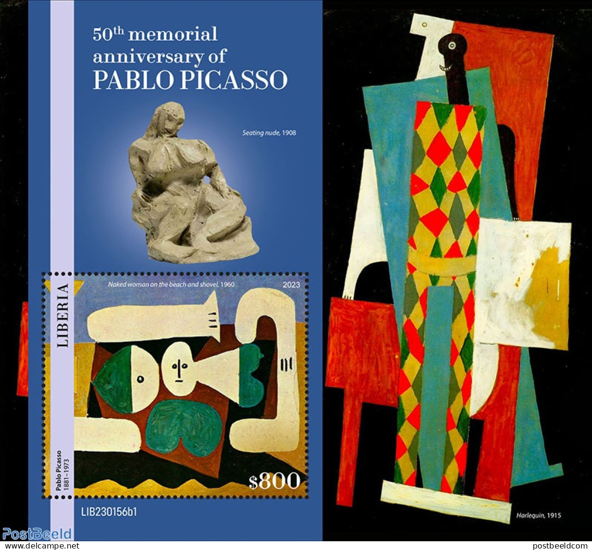 Liberia 2023 Pablo Picasso, Mint NH, Art - Pablo Picasso - Paintings - Otros & Sin Clasificación