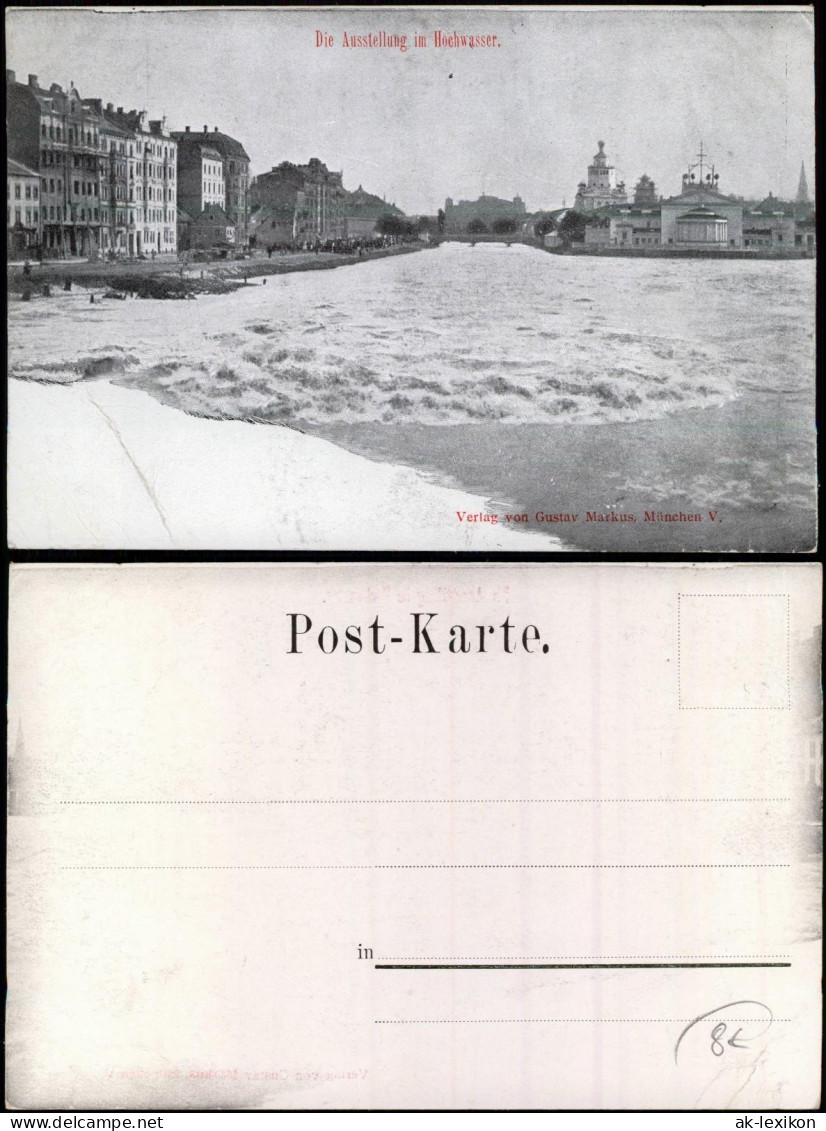 Ansichtskarte München Ausstellung Im Hochwasser 1908 - Muenchen