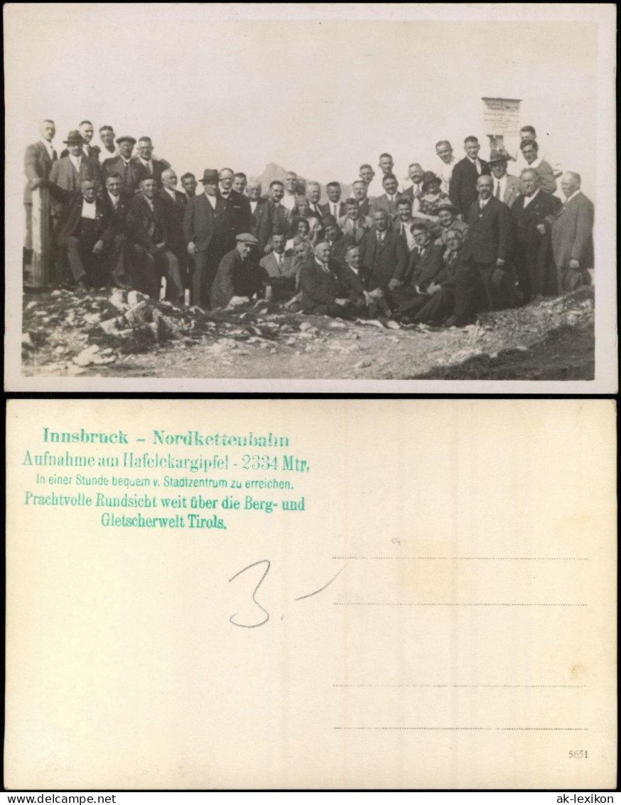 Foto Innsbruck Innsbrucker Nordkettenbahn Gruppenbild 1932 Privatfoto - Innsbruck