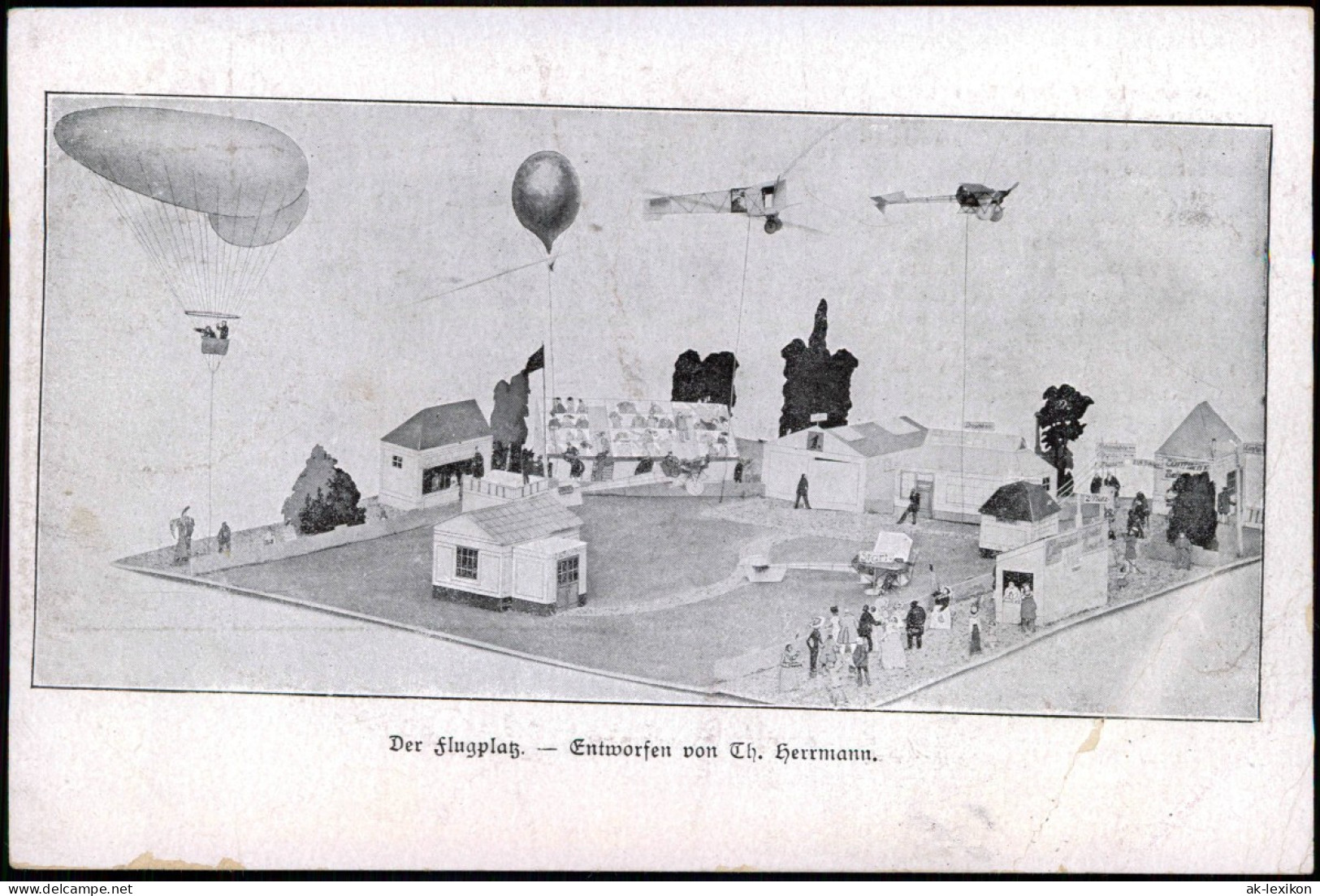 Der Flugplatz Modell Künstler Modellierogen Weise Stuttgart 1926 - Unclassified