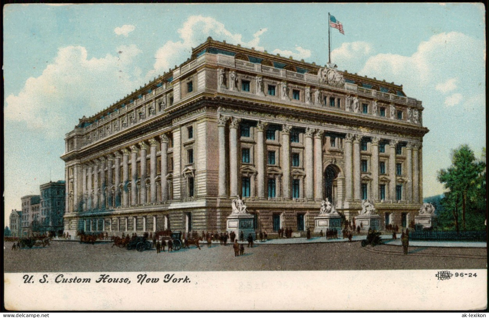 Postcard New York City U.S. Custom House 1908 - Autres & Non Classés