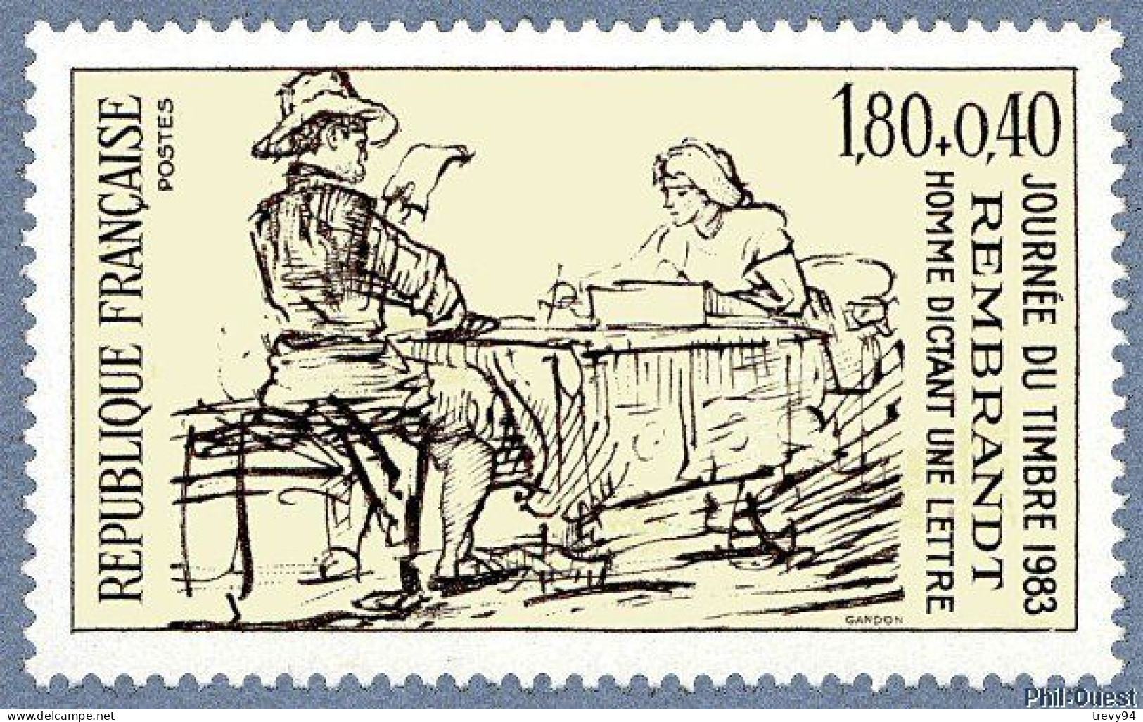 Timbre De 1983 - Journée Du Timbre - Homme Dictant Une Lettre - N° 2258 Neuf - Unused Stamps