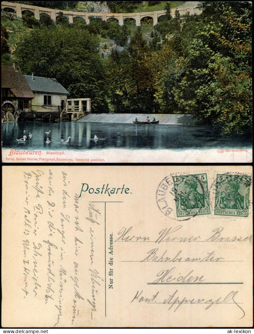 Ansichtskarte Blaubeuren Hammerschmiede Am Blautopf 1909 - Otros & Sin Clasificación