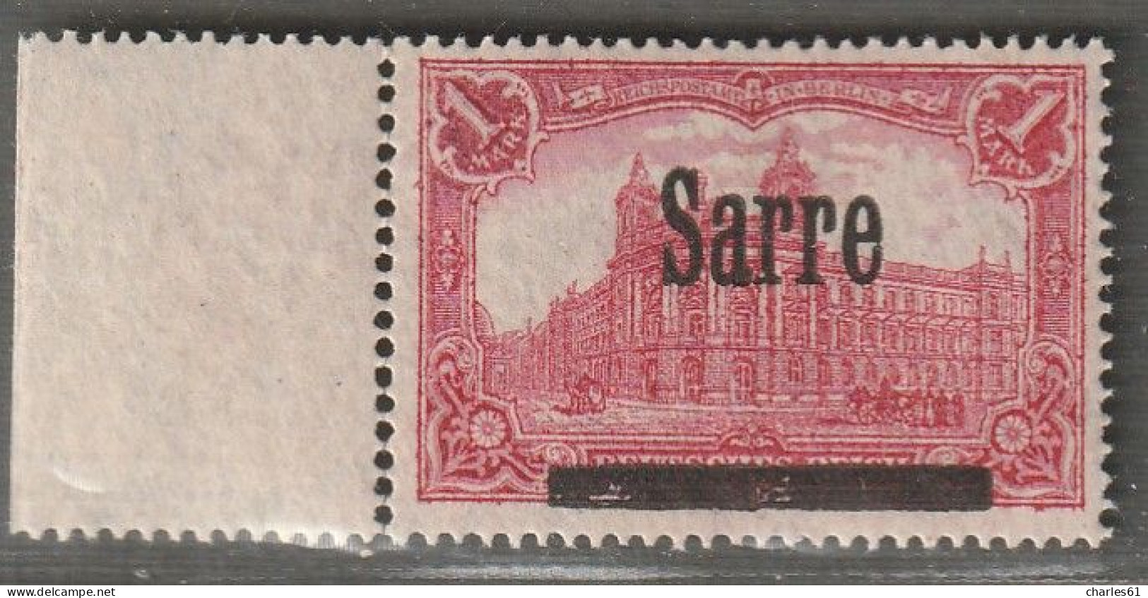 SARRE - N°17 ** (1920) 1m Carmin - - Nuovi