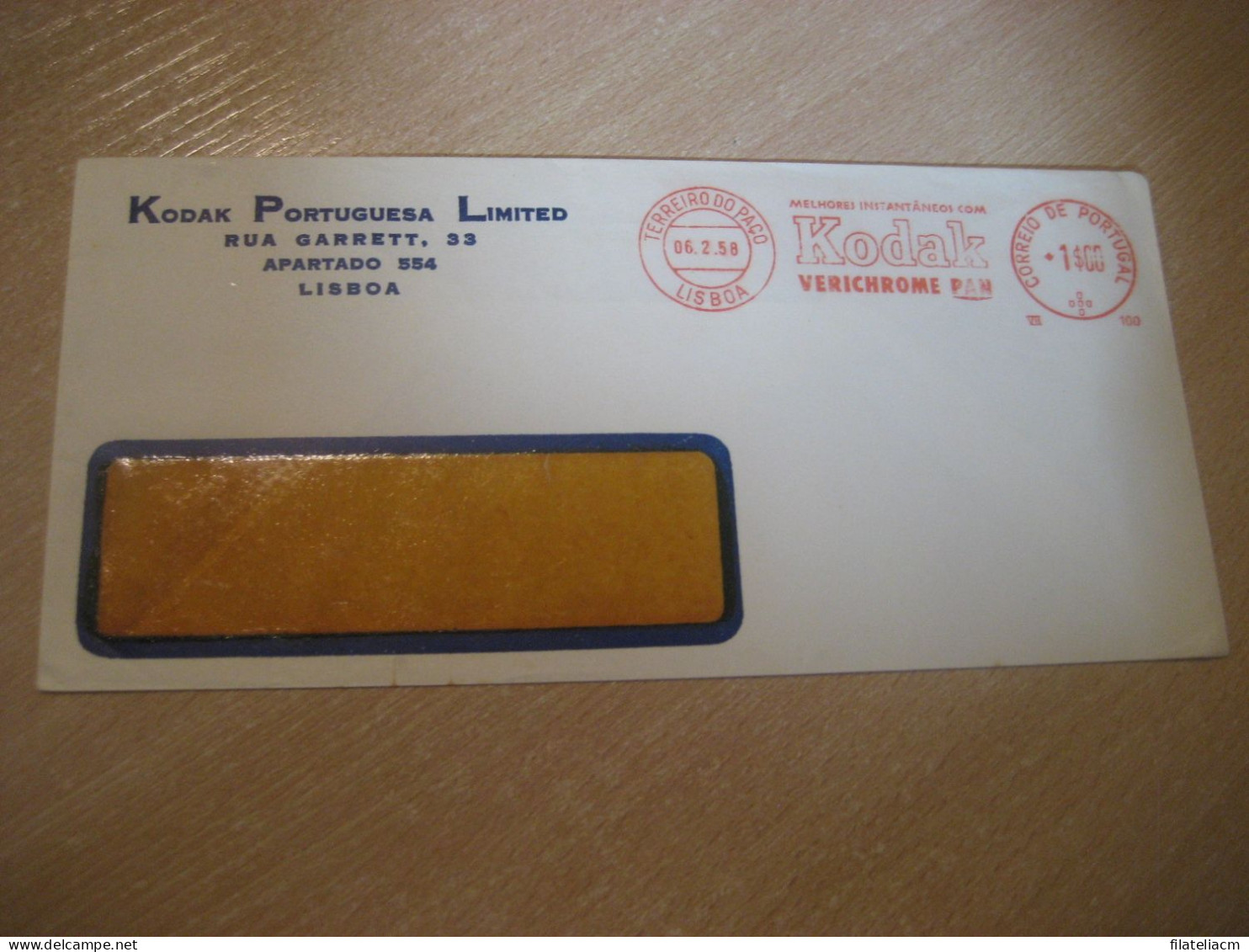 LISBOA 1958 KODAK Verichrome Pan Photo Photography Meter Mail Cancel Cover PORTUGAL - Covers & Documents