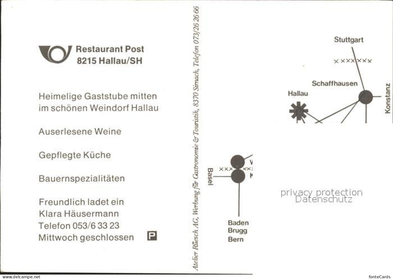 11889848 Hallau Restaurant Post Gaststube Dorfpartie  Hallau - Autres & Non Classés