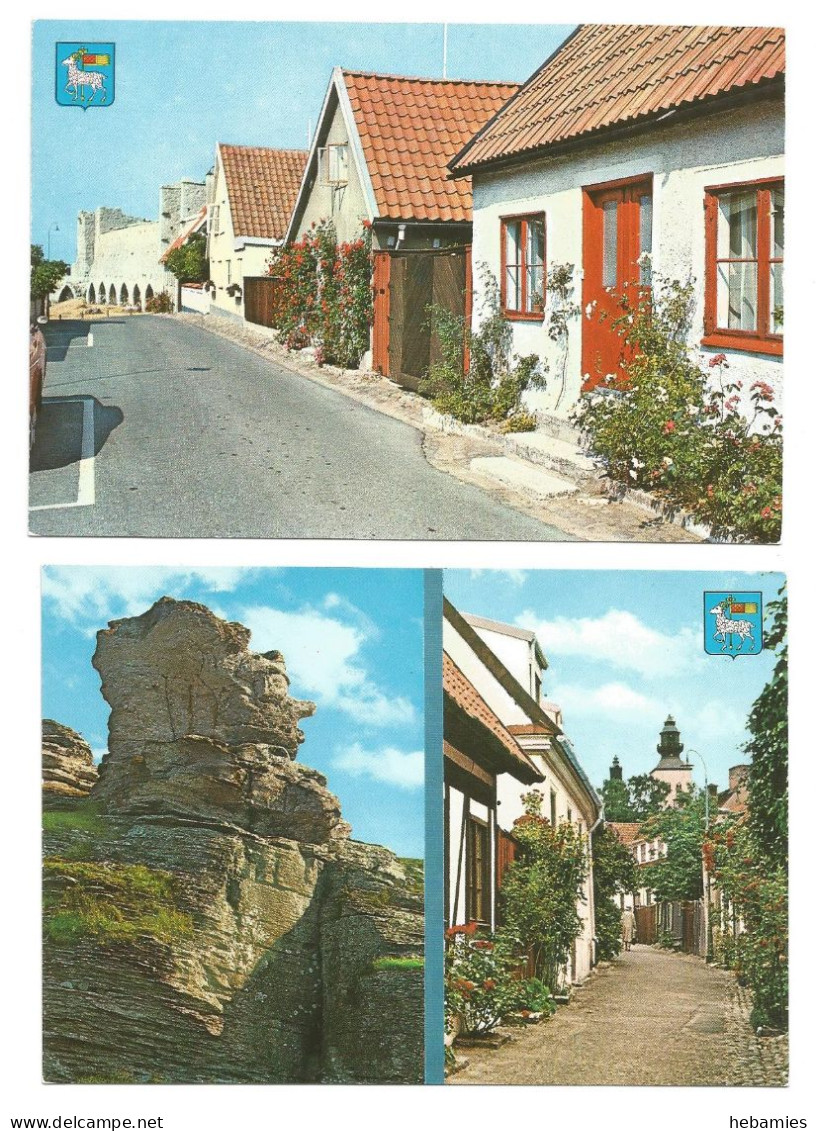 VISBY - GOTLAND - 2 Postcards - SWEDEN - SVERIGE - - Schweden