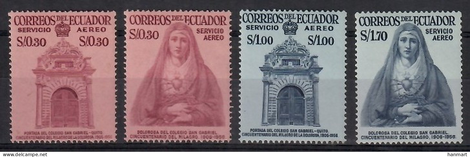Ecuador 1958 Mi 960-963 MNH  (ZS3 ECD960-963) - Mujeres Famosas