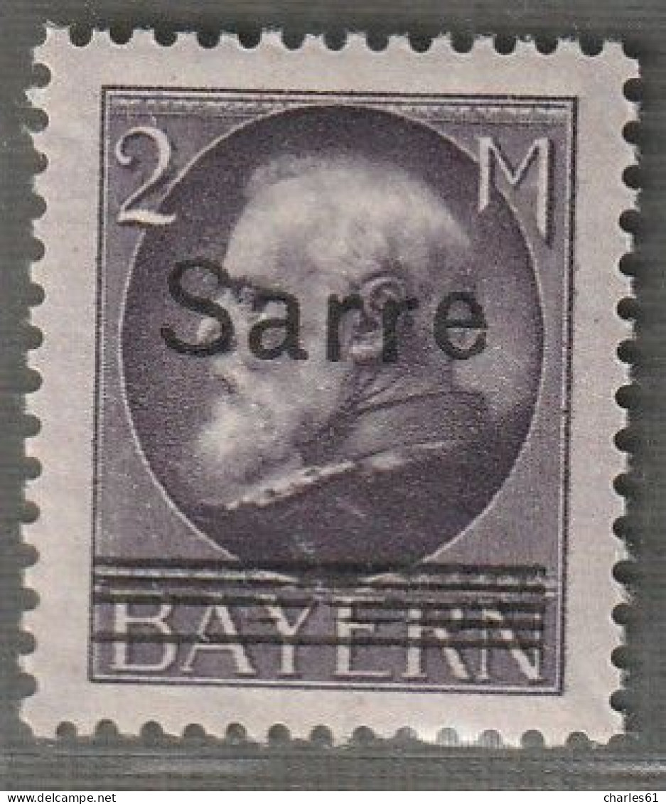 SARRE - N°28 * (1920) 2m Violet - Neufs