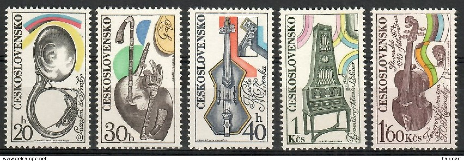 Czechoslovakia 1974 Mi 2203-2207 MNH  (ZE4 CSK2203-2207) - Música