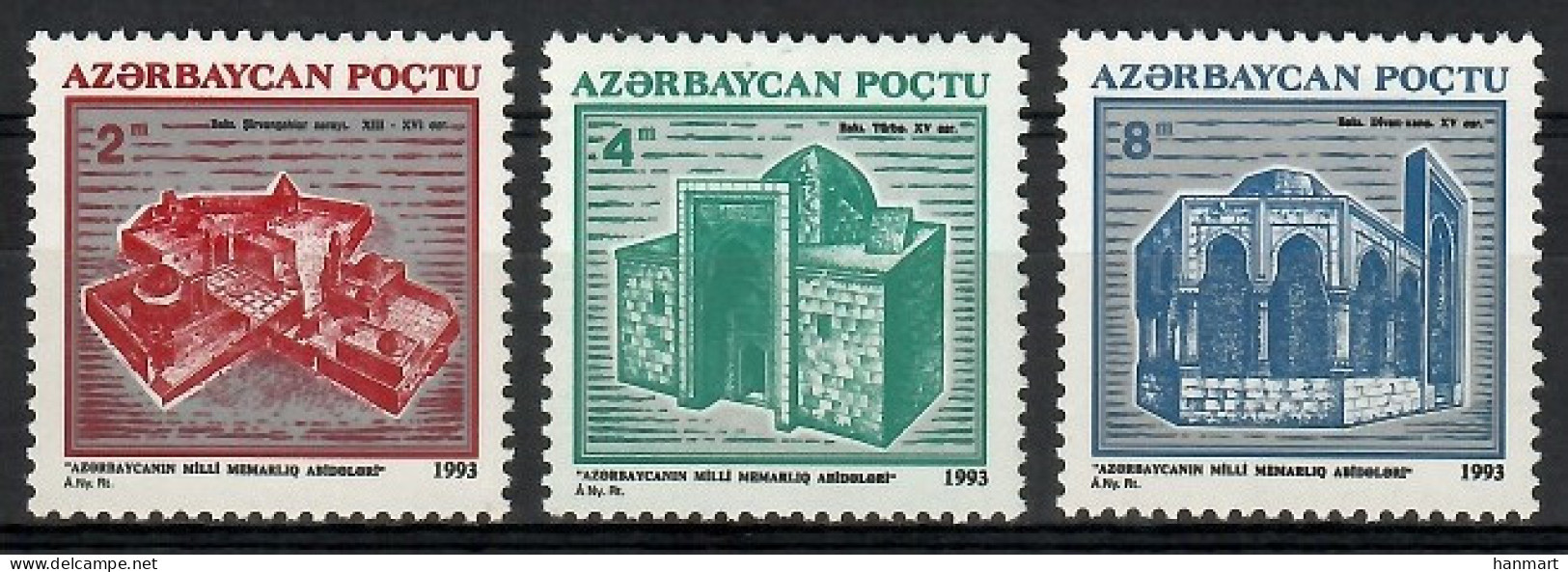 Azerbaijan 1994 Mi 114-116 MNH  (ZS9 AZB114-116) - Otros