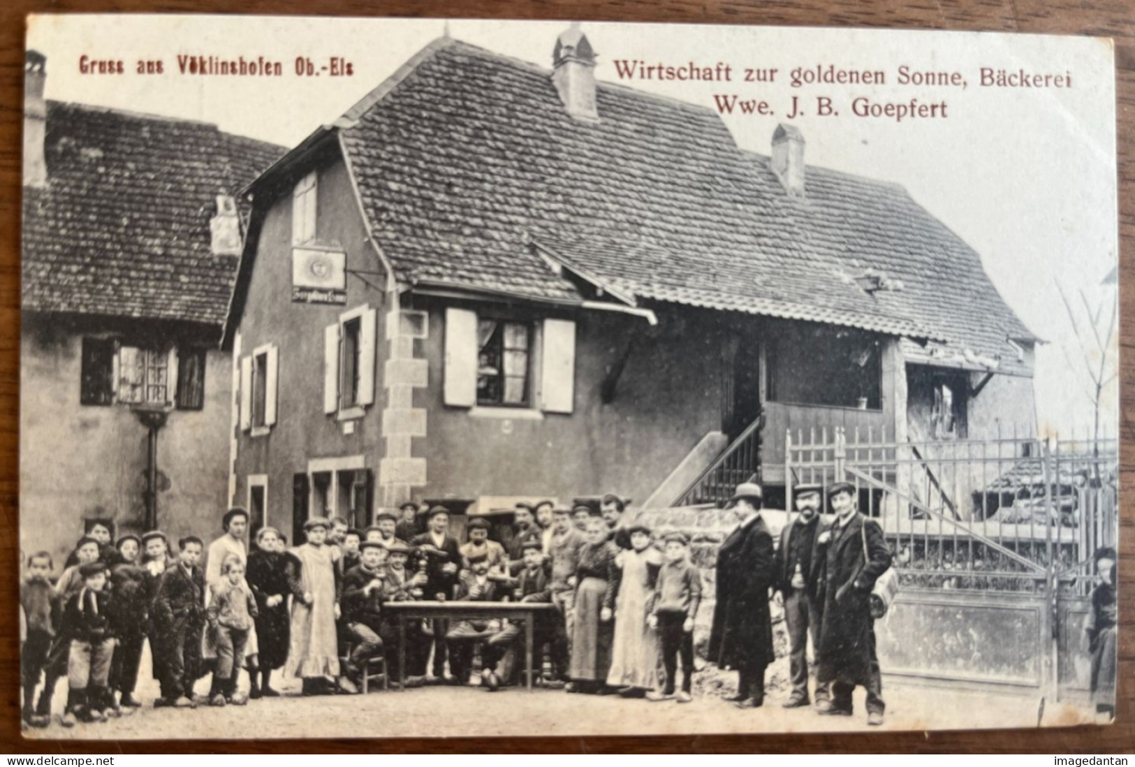 Voegtlinshoffen - Gruss Aus Vöklinshoffen - Wirtschaft Zur Goldenen Sonne , Bäckerei Wwe. J. B. Goepfert - Other & Unclassified