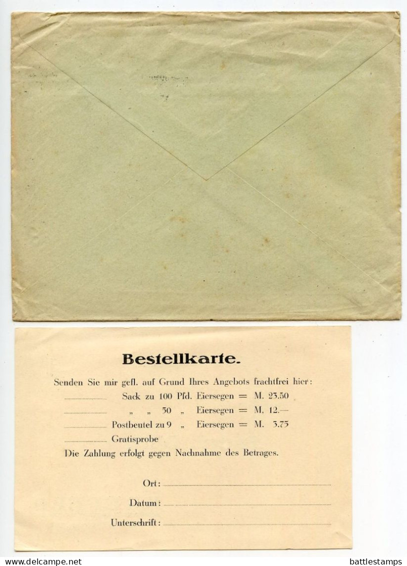 Germany 1926 Cover W/ Advertisement (Eggs); Krefeld - Jacob Olmes To Ostenfelde; 3pf. German Eagle - Covers & Documents