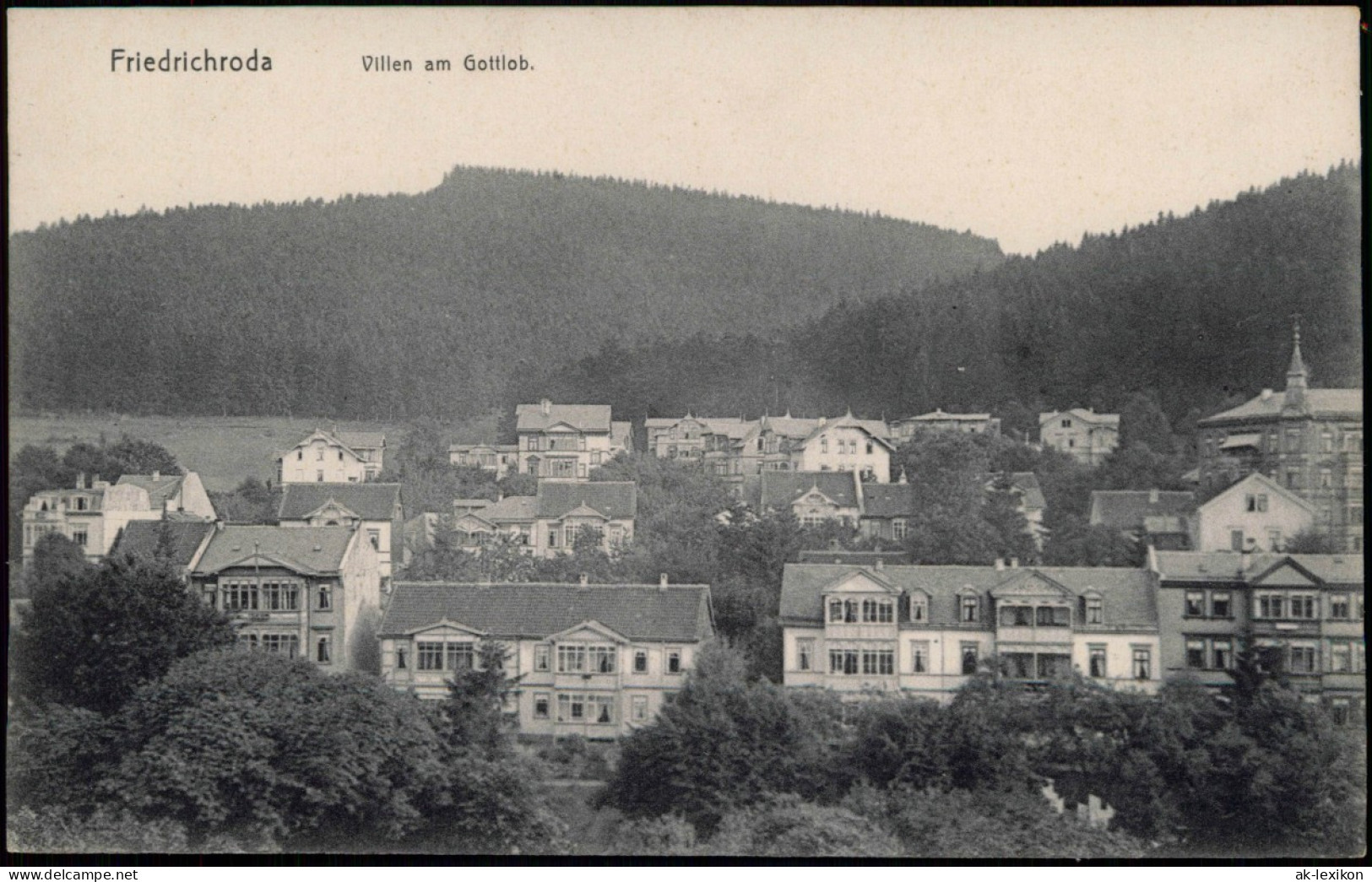 Ansichtskarte Friedrichroda Villen Am Gottlob 1908 - Friedrichroda