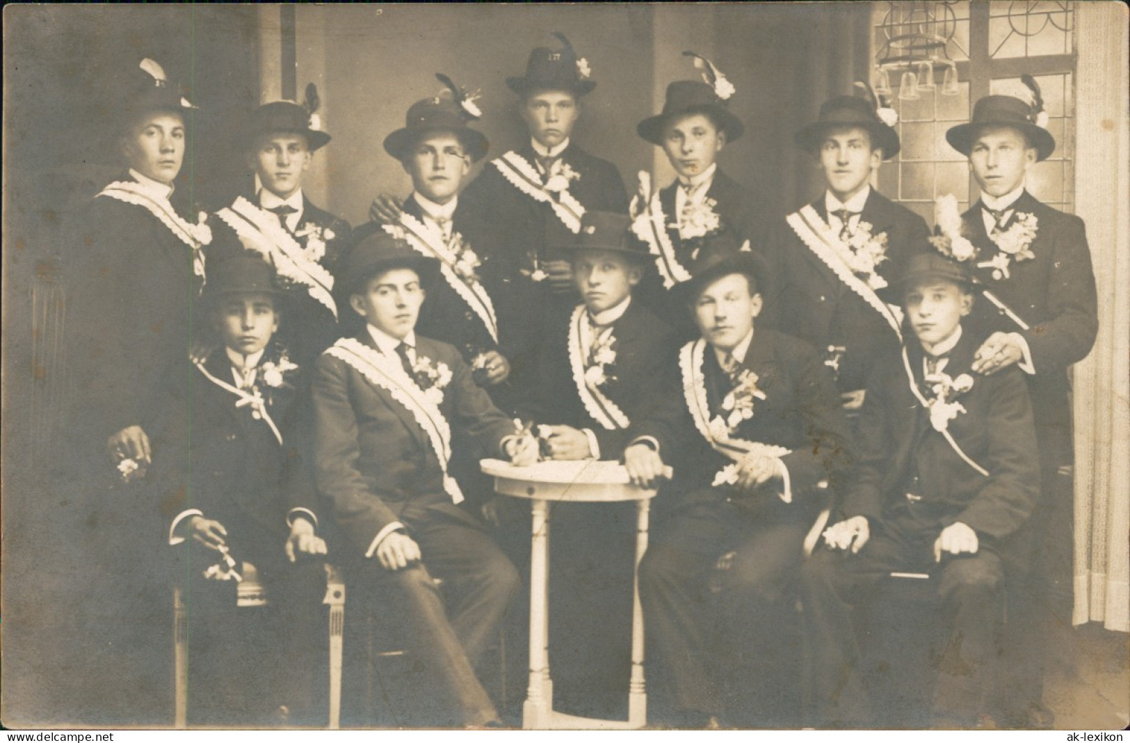 Menschen / Soziales Leben - Männer Jäger Gruppenbild 1917 Privatfoto - Personajes