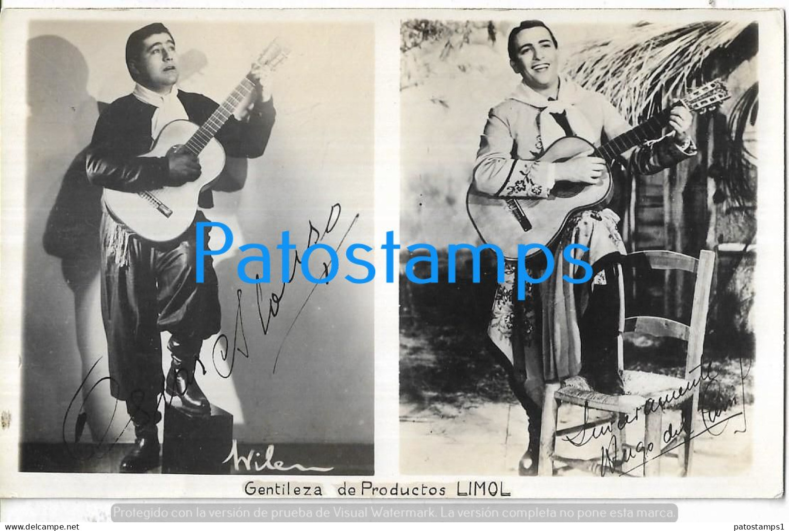 227945 ARGENTINA ARTIST SINGER TANGO PUBLICITY PRODUCTOS LIMOL PHOTO NO POSTAL POSTCARD - Argentinien