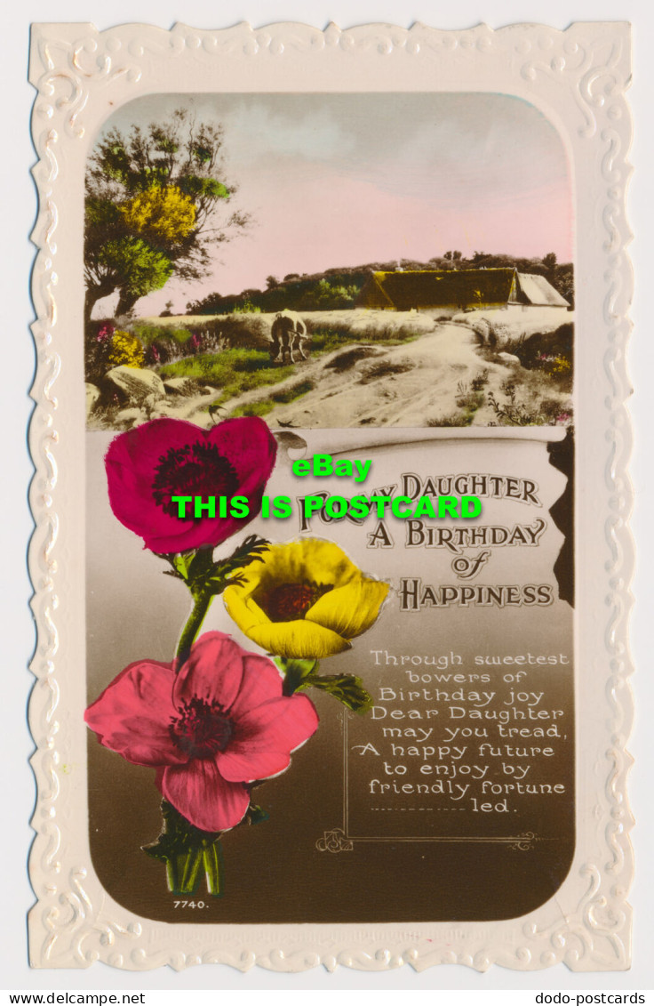 R579061 For My Daughter A Birthday Of Happiness. Windsor Series. RP. 1937 - World