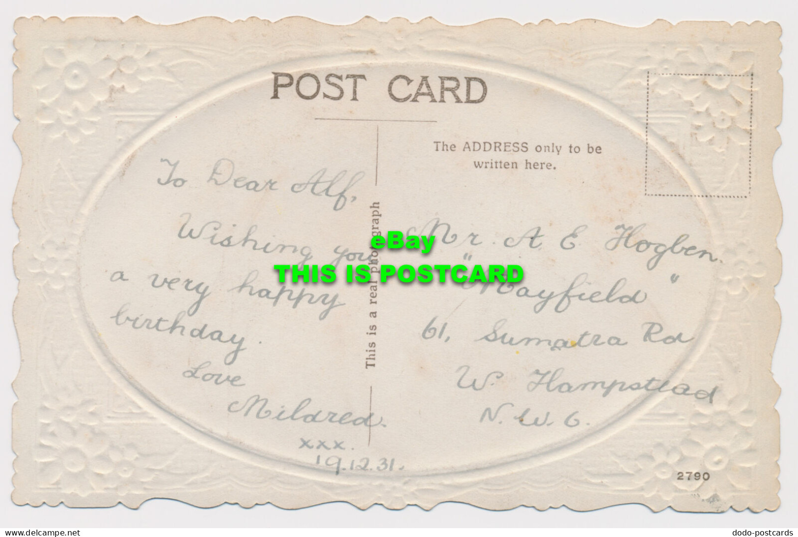 R579064 Fond Wishes For Your Birthday. RP. 1931 - World